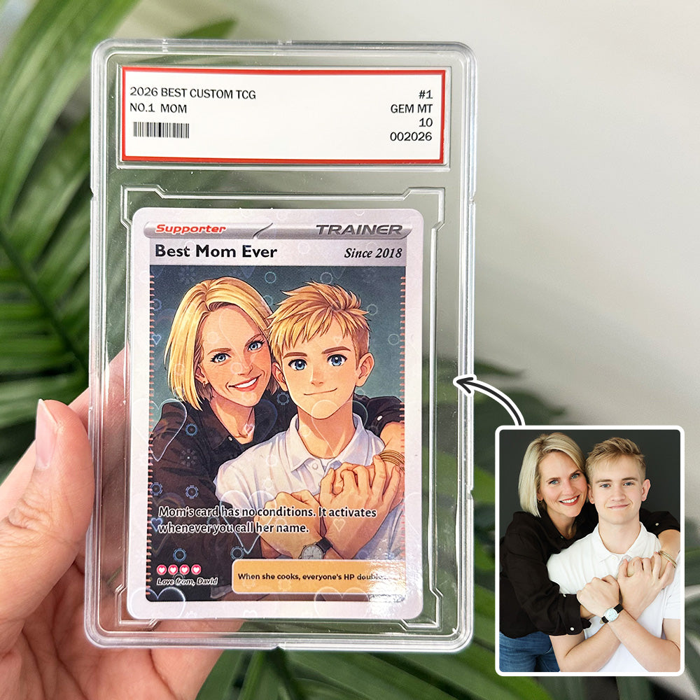 50% OFFđˇPersonalized Mom Anime Supporter Trainer Card Pokecard, Mother's Day