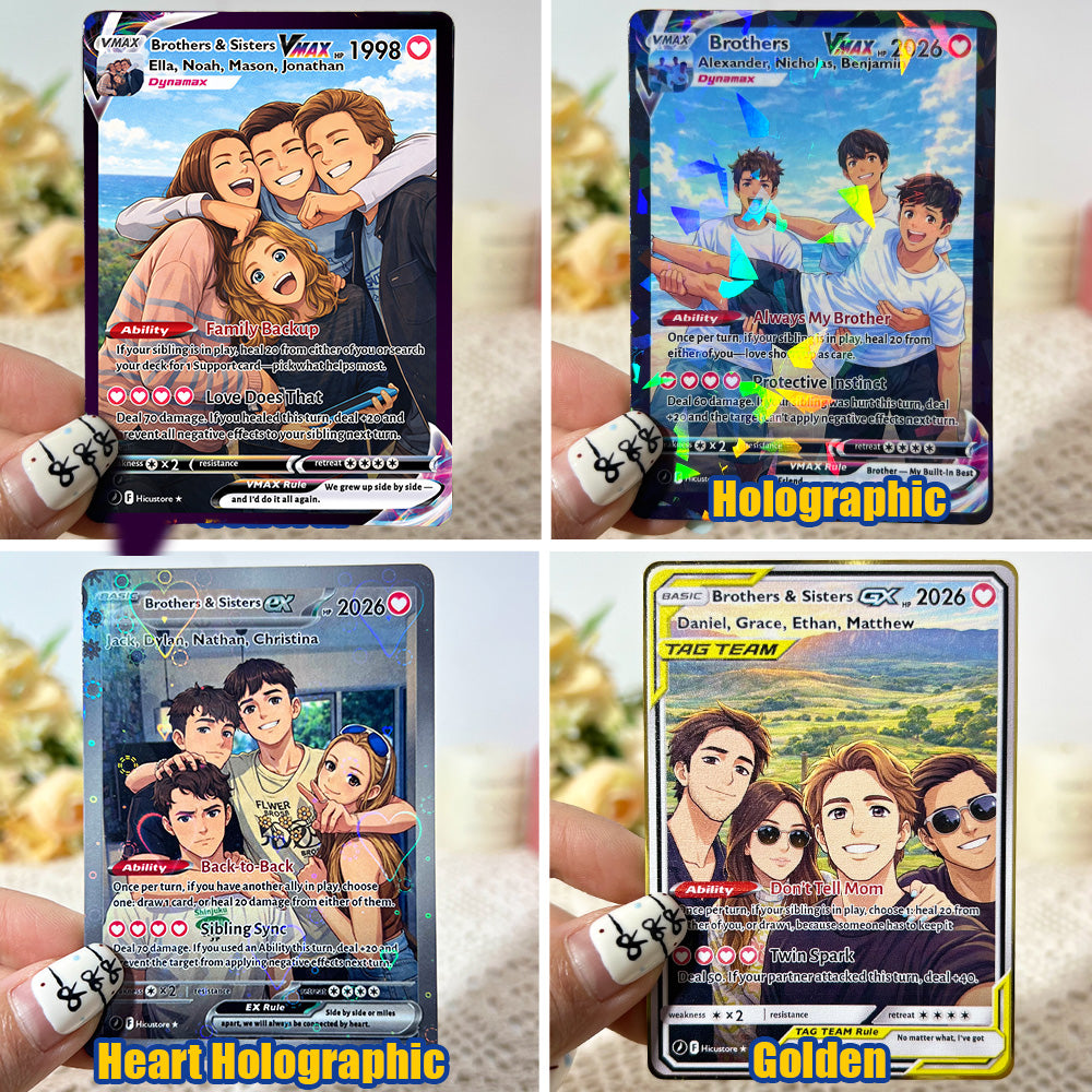 50% OFFđPersonalized Brothers & Sisters Anime Trading Card