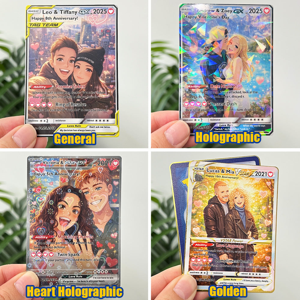 50% OFF💕Personalized Couple Anime Art Pokecard Trading Card
