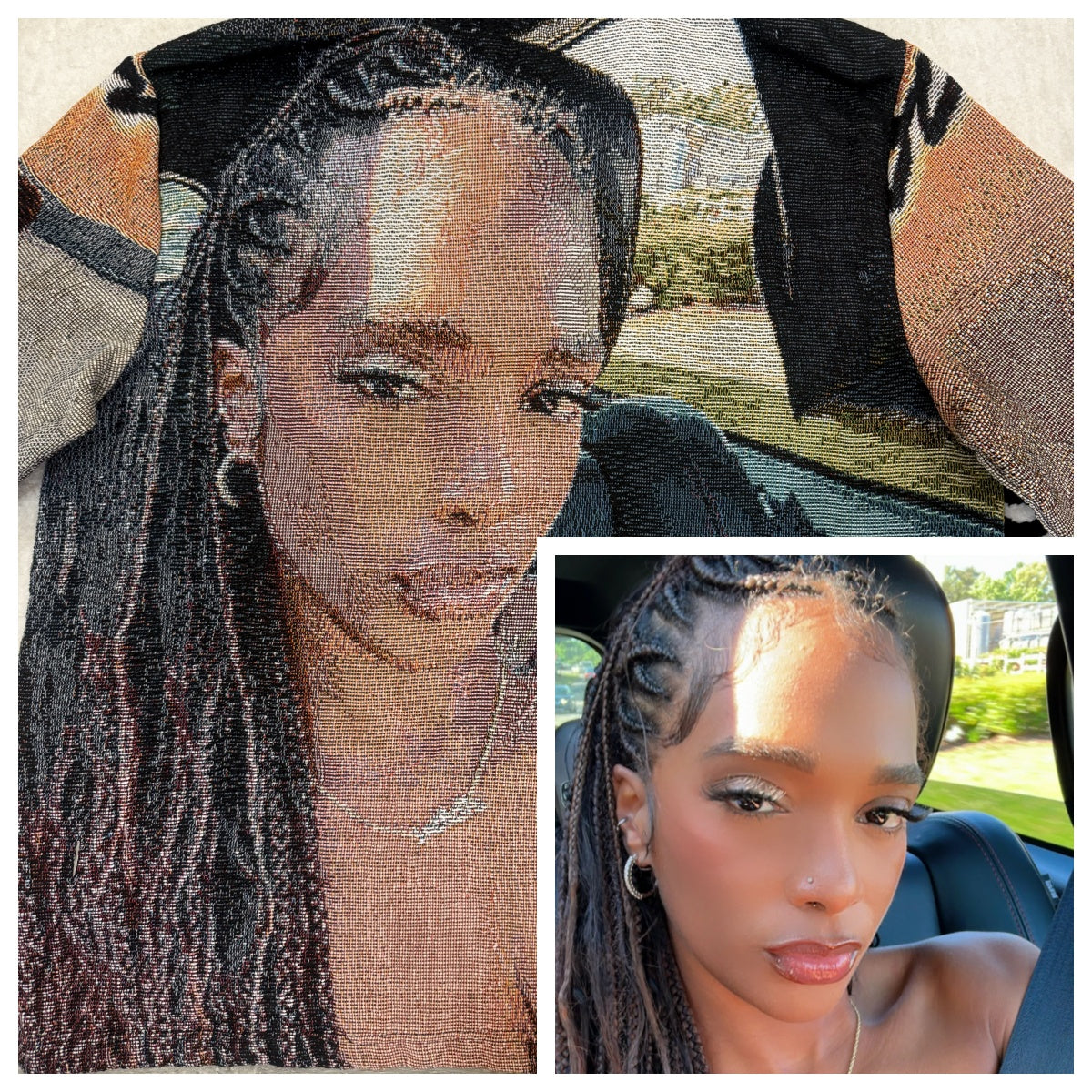 CUSTOMIZED WOVEN TAPESTRY CREW NECK/HOODIE/JACKET