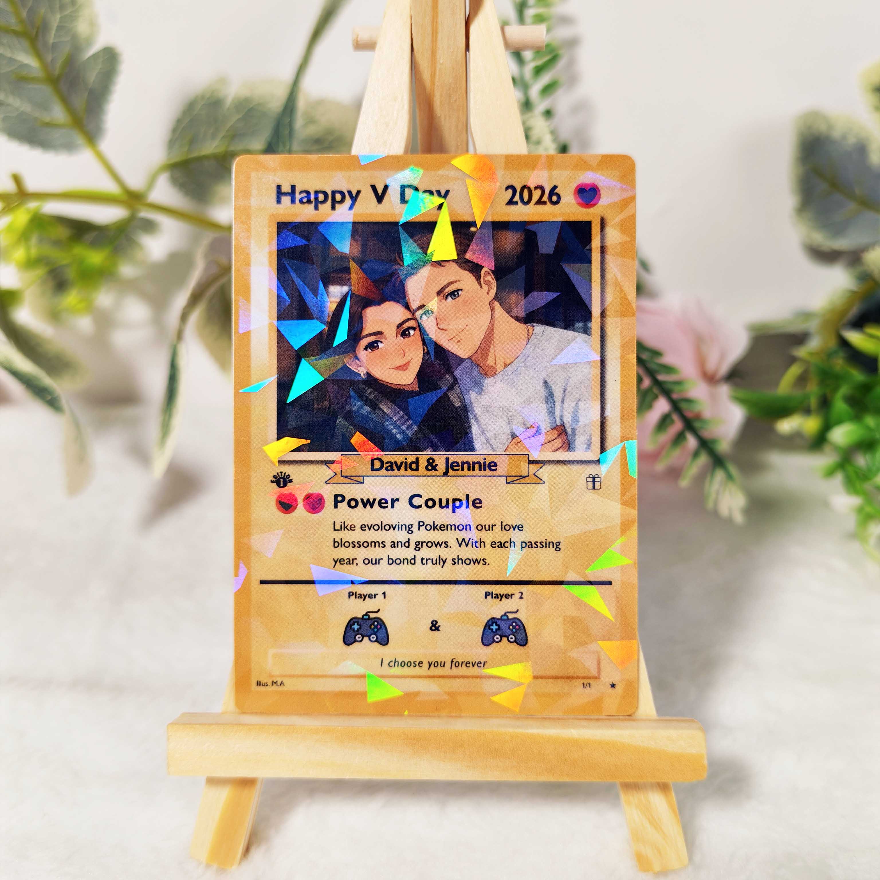 50% OFFđPersonalized Couple Anime Art Classic Card Pokecard