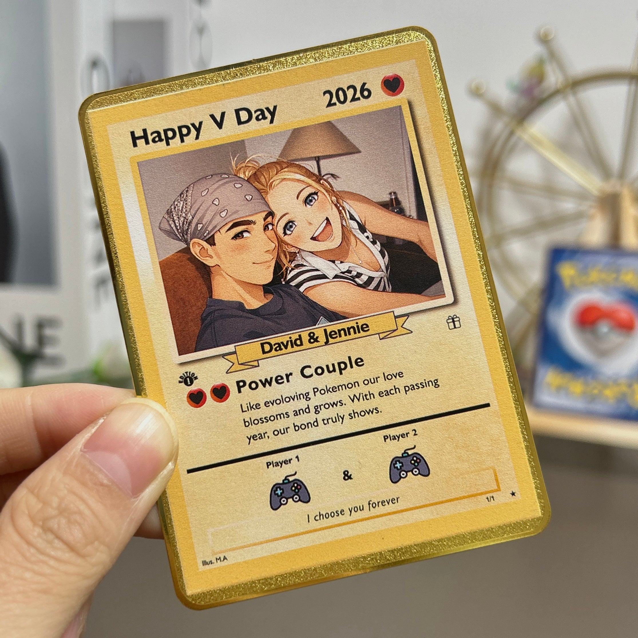 50% OFFđPersonalized Couple Anime Art Classic Card Pokecard
