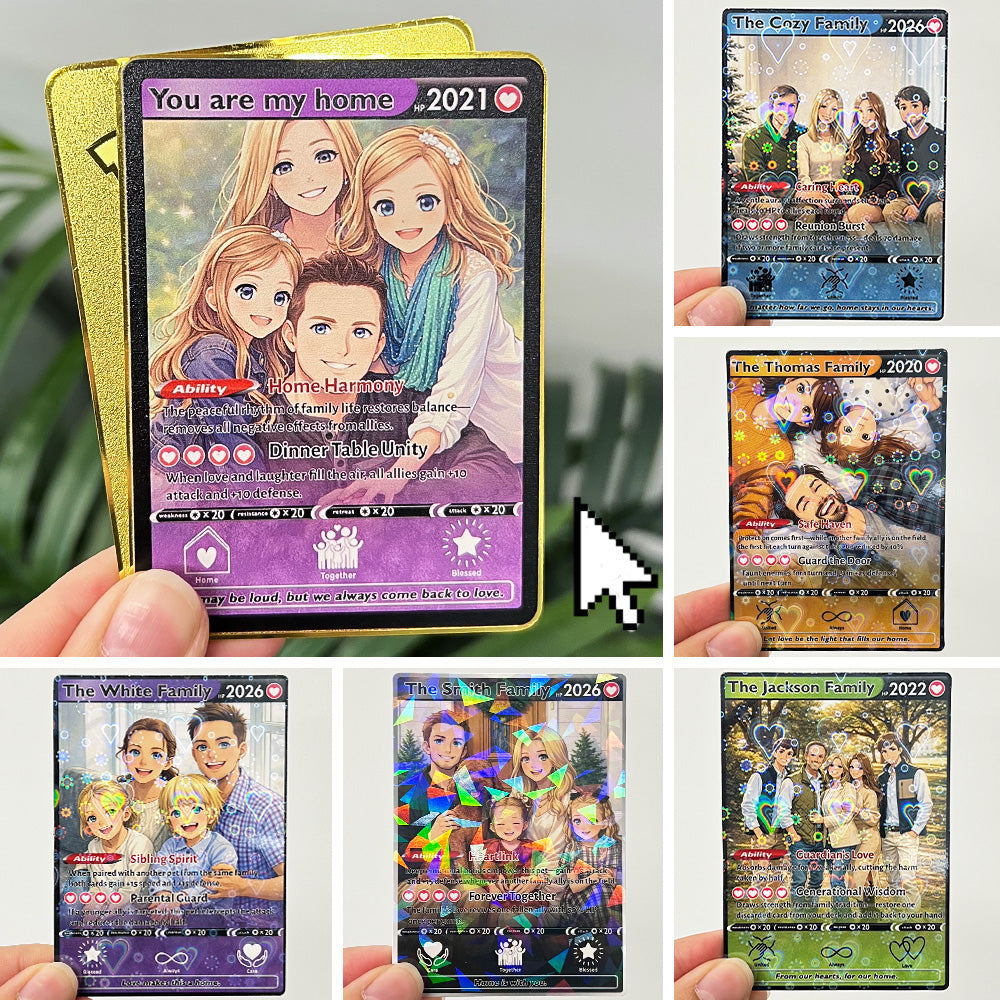 50% OFFđPersonalized Family Anime Trainer icon Card