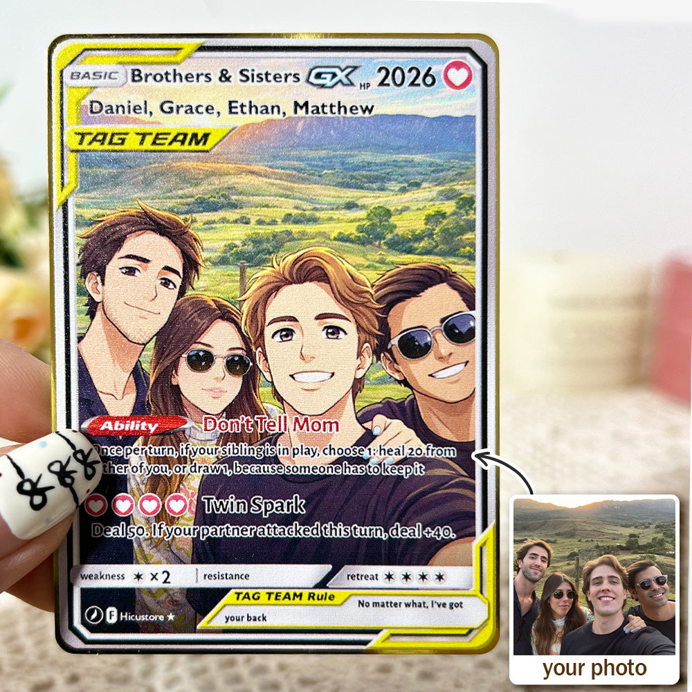 50% OFFđPersonalized Brothers & Sisters Anime Trading Card