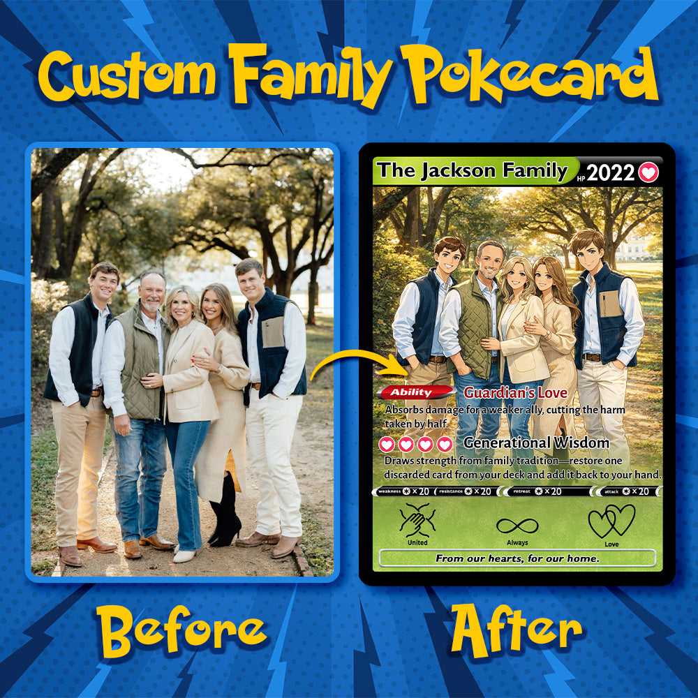 50% OFFđPersonalized Family Anime Trainer icon Card