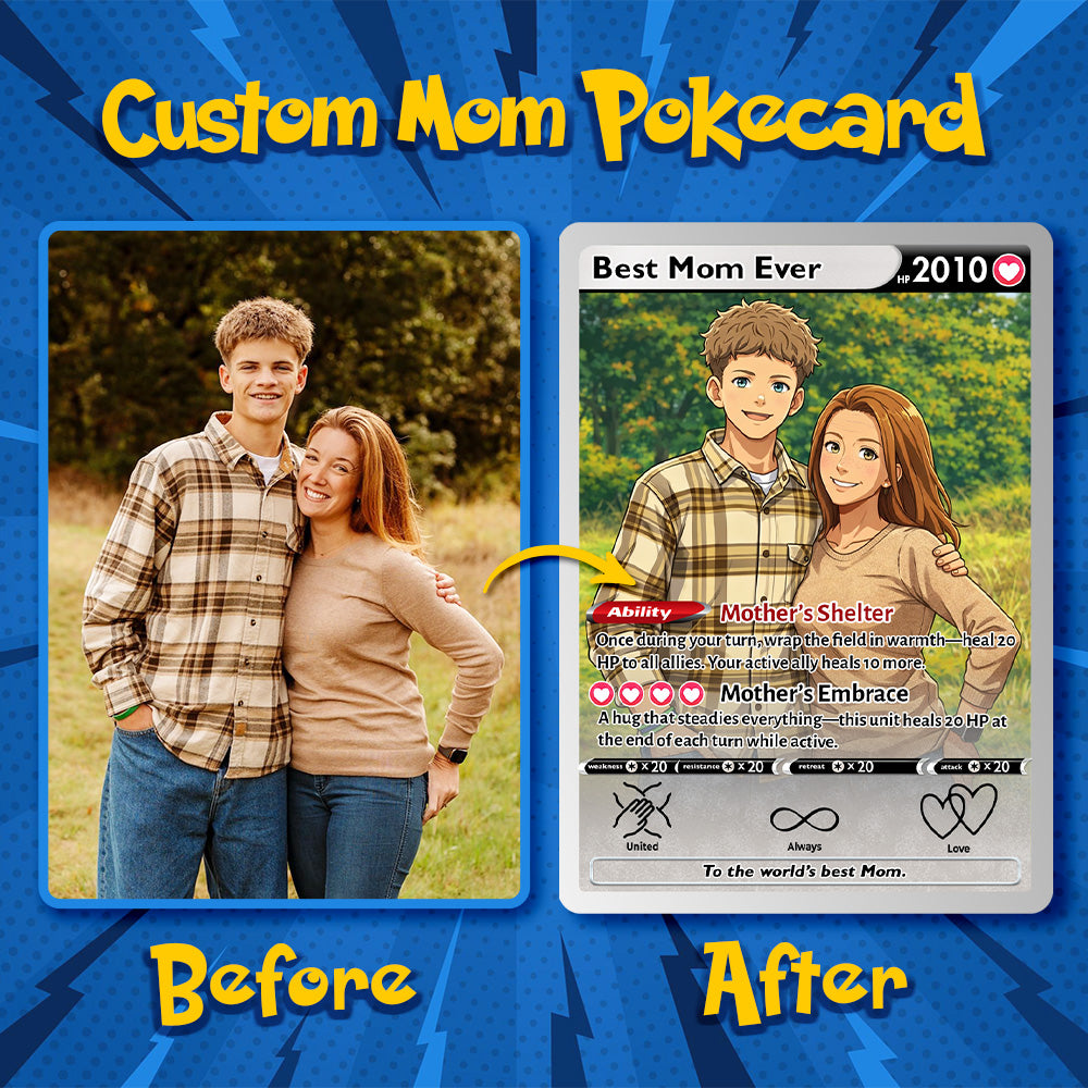 50% OFFđˇPersonalized Mom Anime Trainer icon Card, Mother's Day Gift