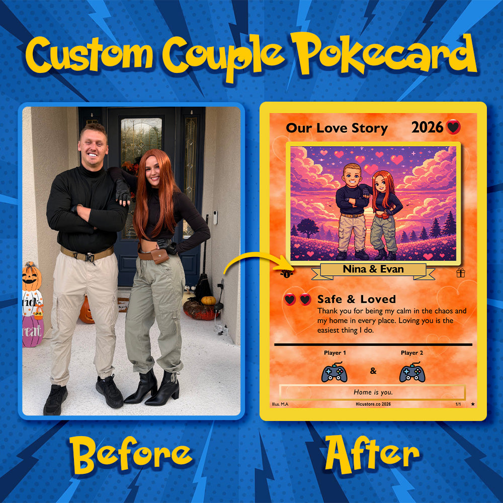 50% OFFđPersonalized Couple Anime Art Classic Card Pokecard
