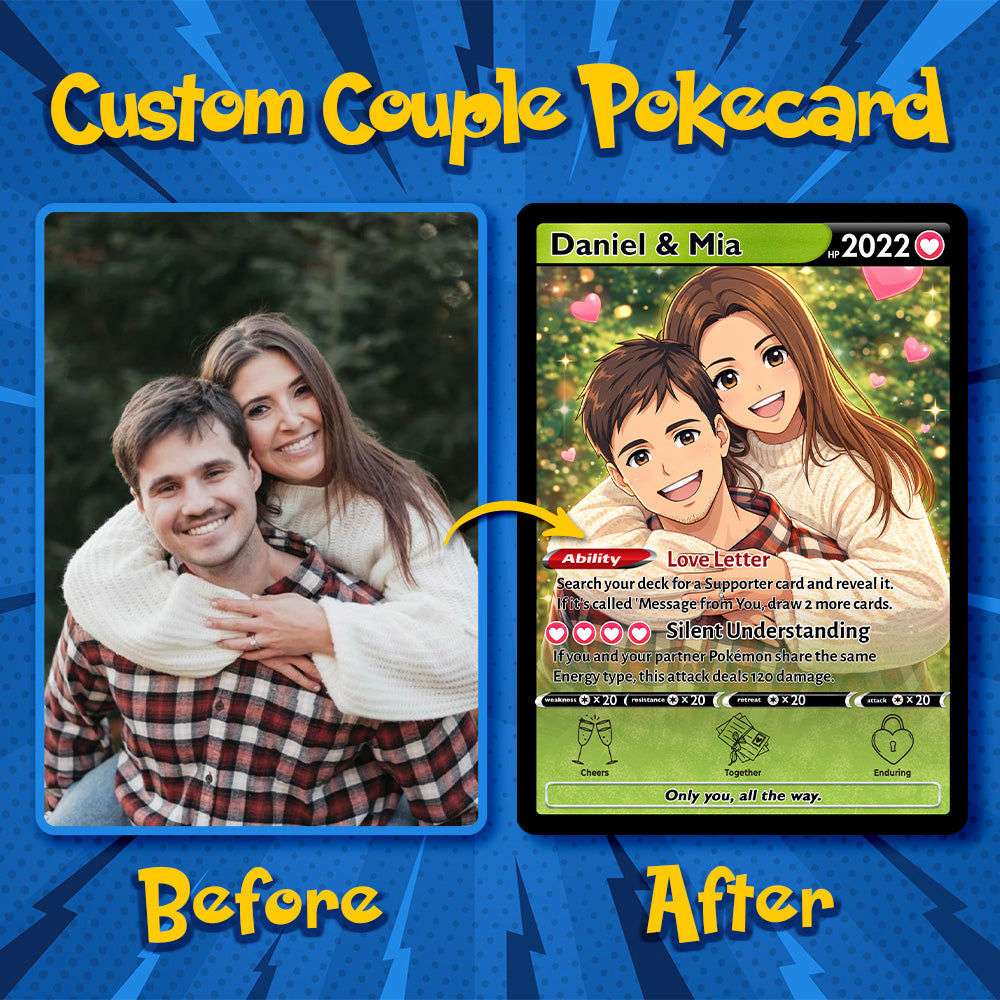 50% OFFđPersonalized Couple Anime Trainer icon Card