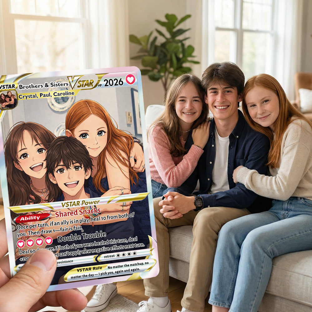 50% OFFđPersonalized Brothers & Sisters Anime Trading Card