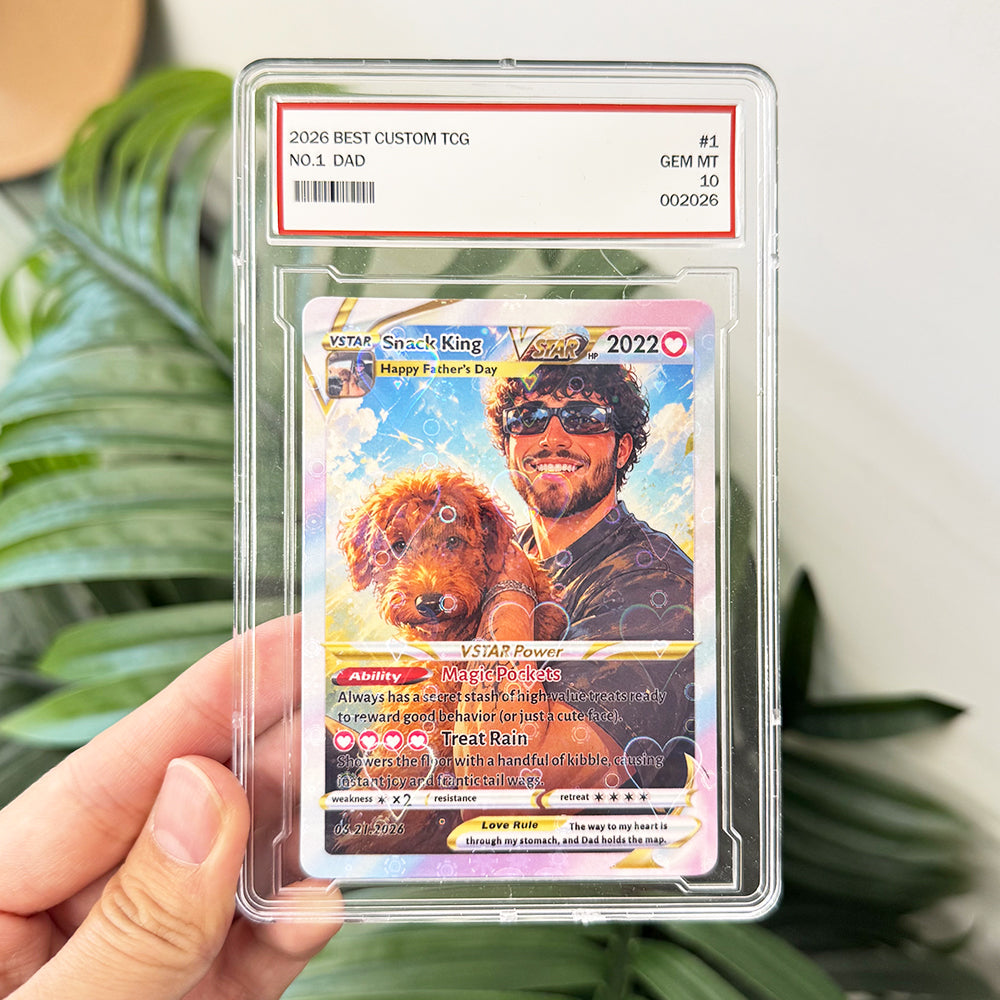 50% OFFđ¶Custom Dad & Pet Anime Poke Card V/VMAX/GX/EX, Father's Day Gift