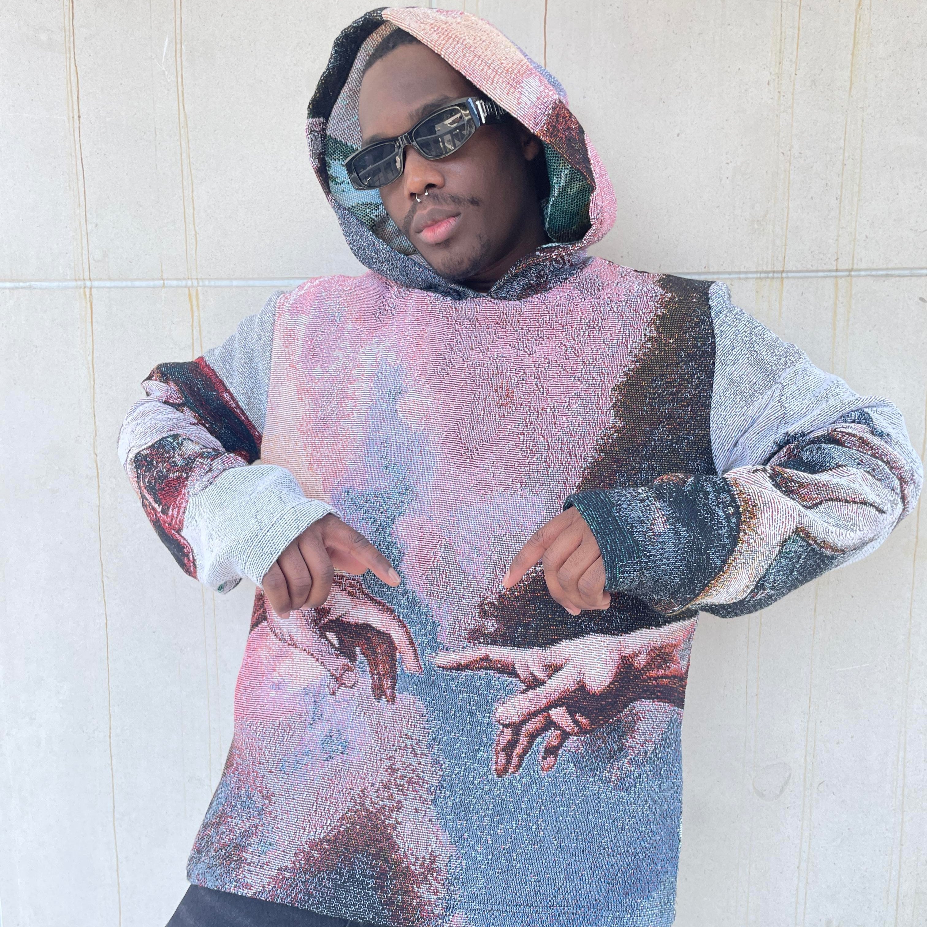 CREATION OF ADAM WOVEN TAPESTRY HOODIE