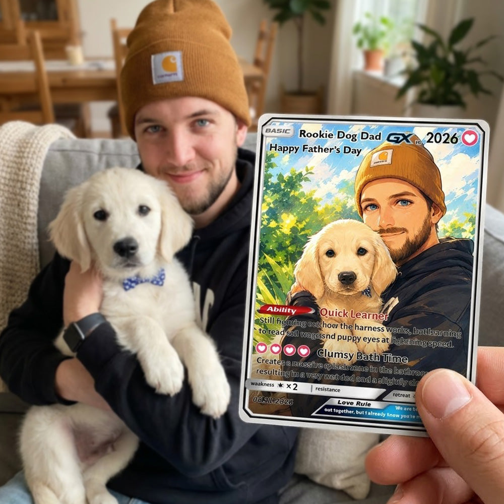 50% OFFđ¶Custom Dad & Pet Anime Poke Card V/VMAX/GX/EX, Father's Day Gift
