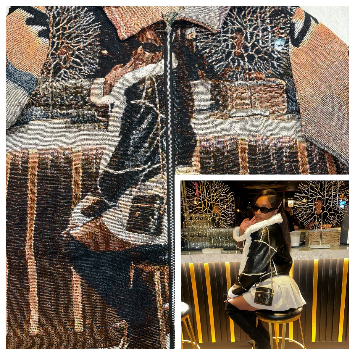 CUSTOMIZED WOVEN TAPESTRY CREW NECK/HOODIE/JACKET