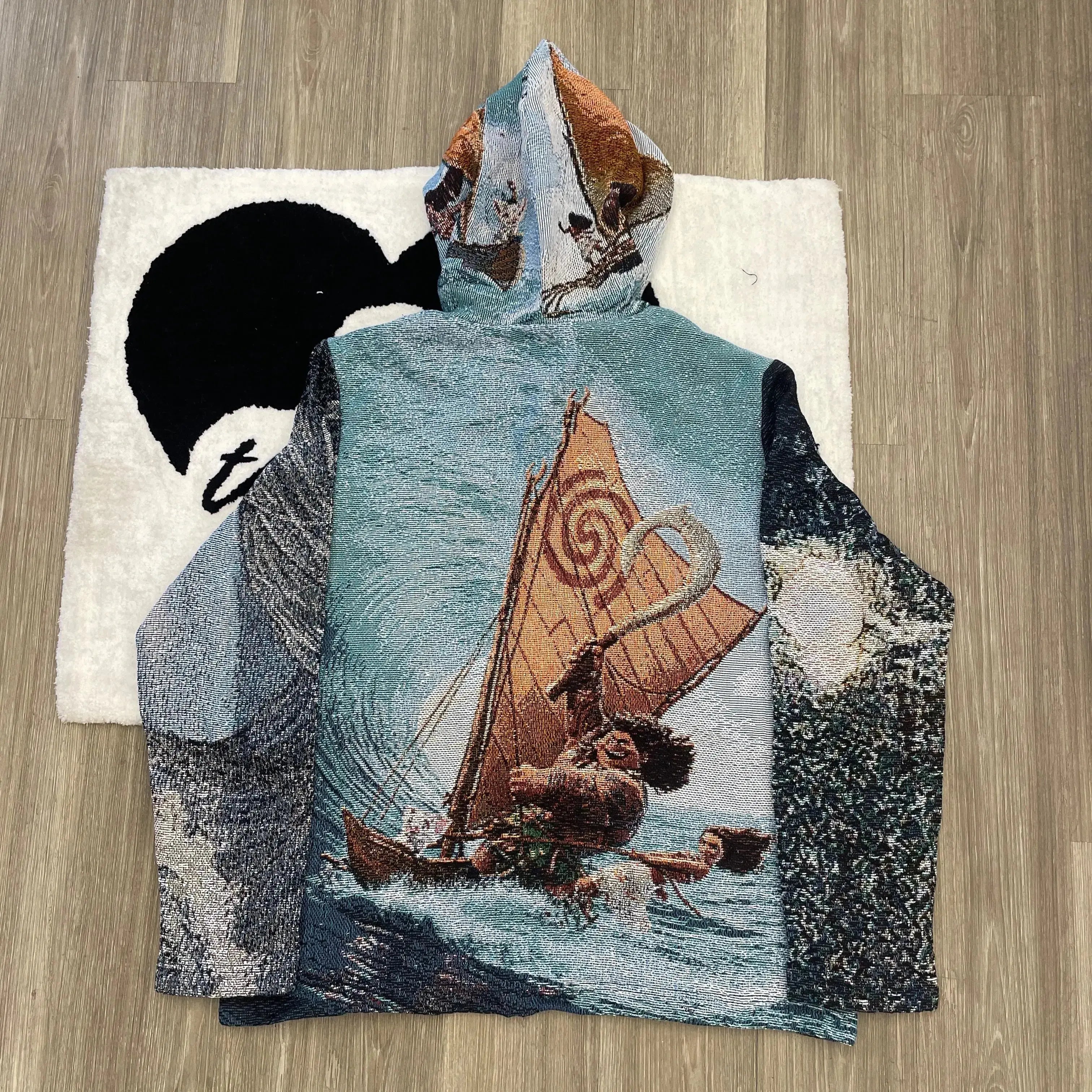 MOANA WOVEN TAPESTRY HOODIE