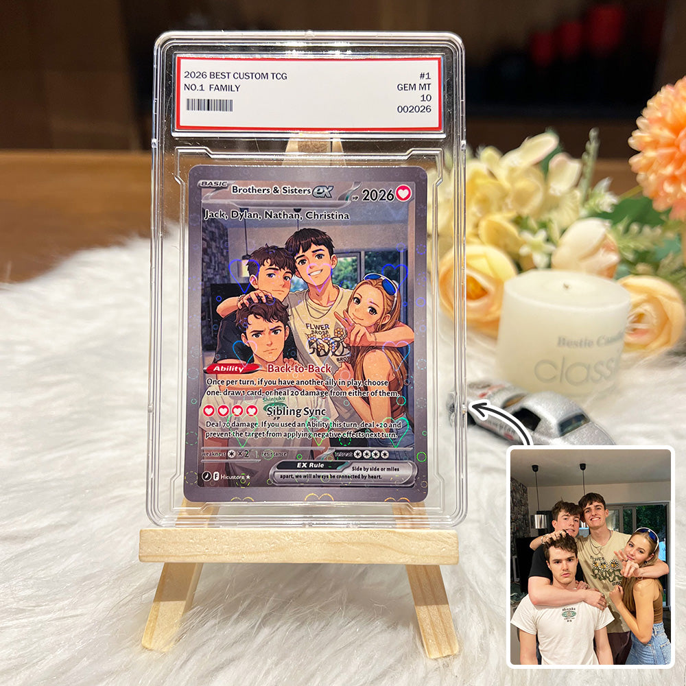 50% OFFđPersonalized Brothers & Sisters Anime Trading Card