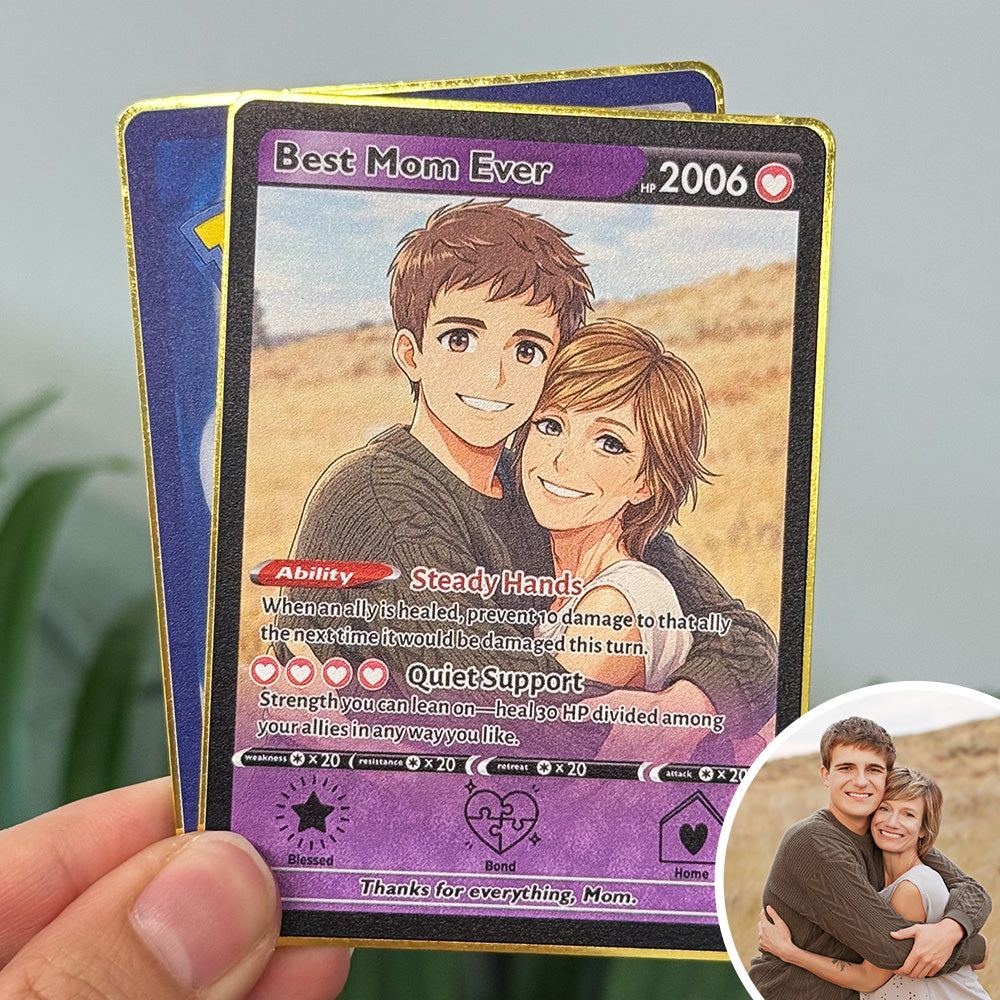 50% OFFđˇPersonalized Mom Anime Trainer icon Card, Mother's Day Gift