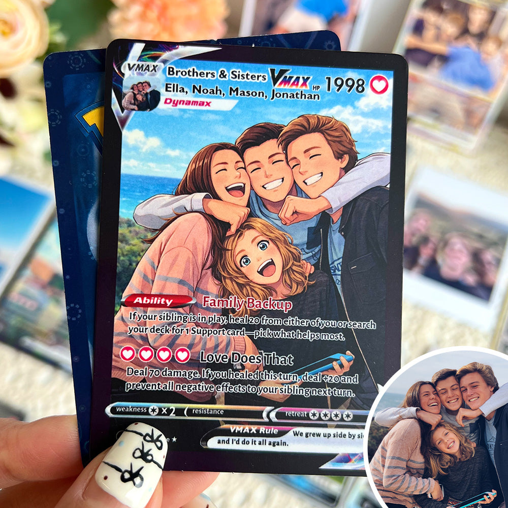 50% OFFđPersonalized Brothers & Sisters Anime Trading Card