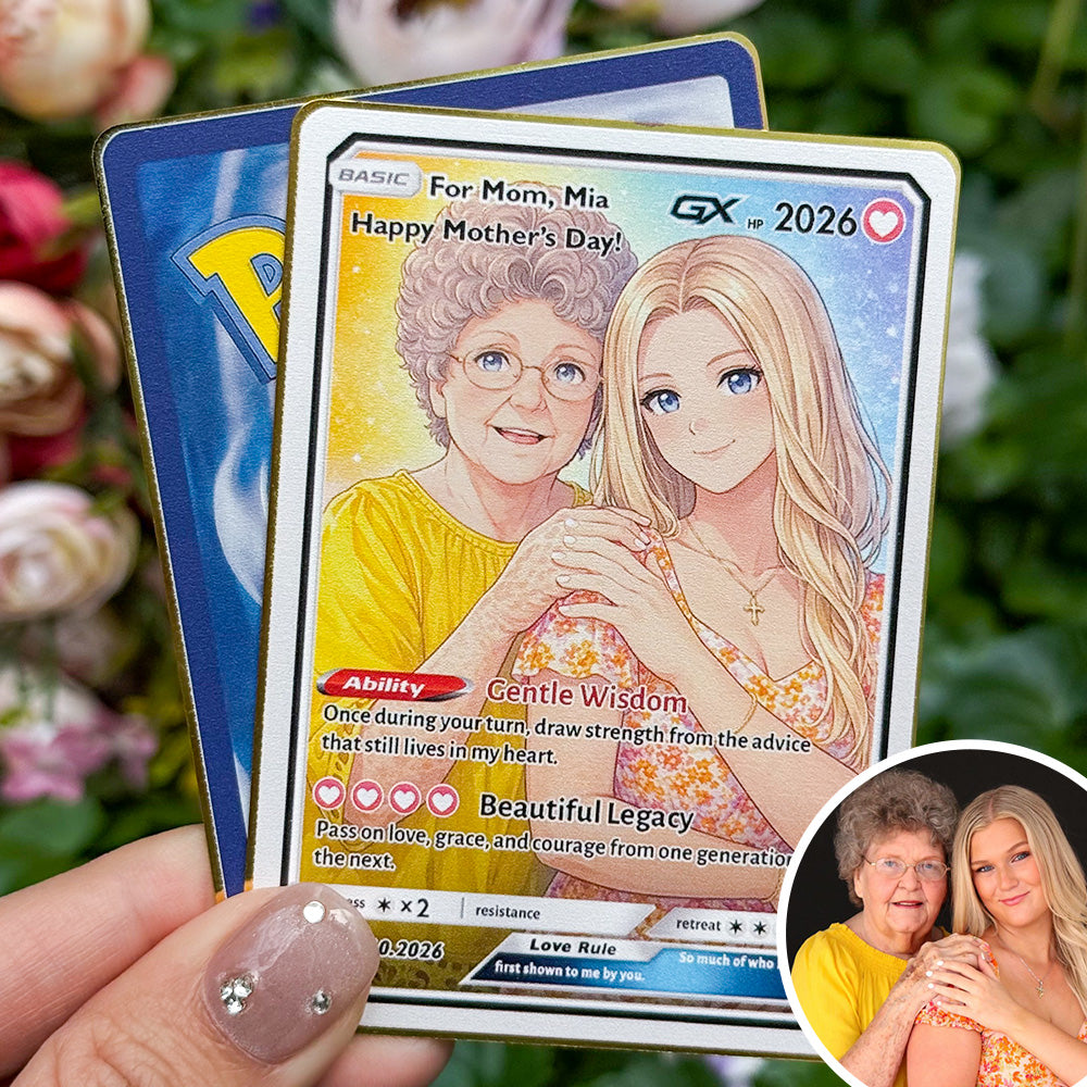 50% OFFđPersonalized Mom Anime Poke Card, Mother's Day Gift