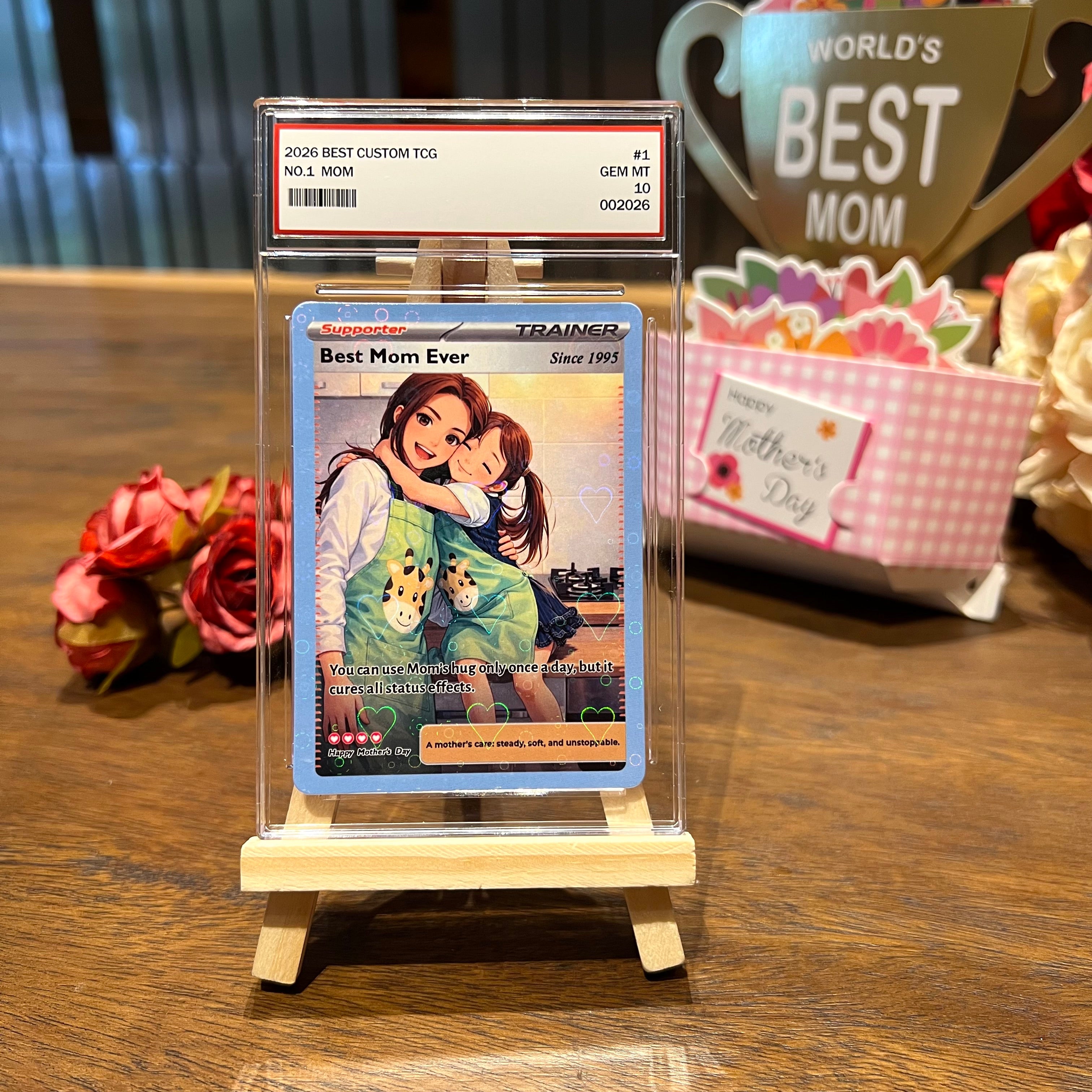 50% OFFđˇPersonalized Mom Anime Supporter Trainer Card Pokecard, Mother's Day