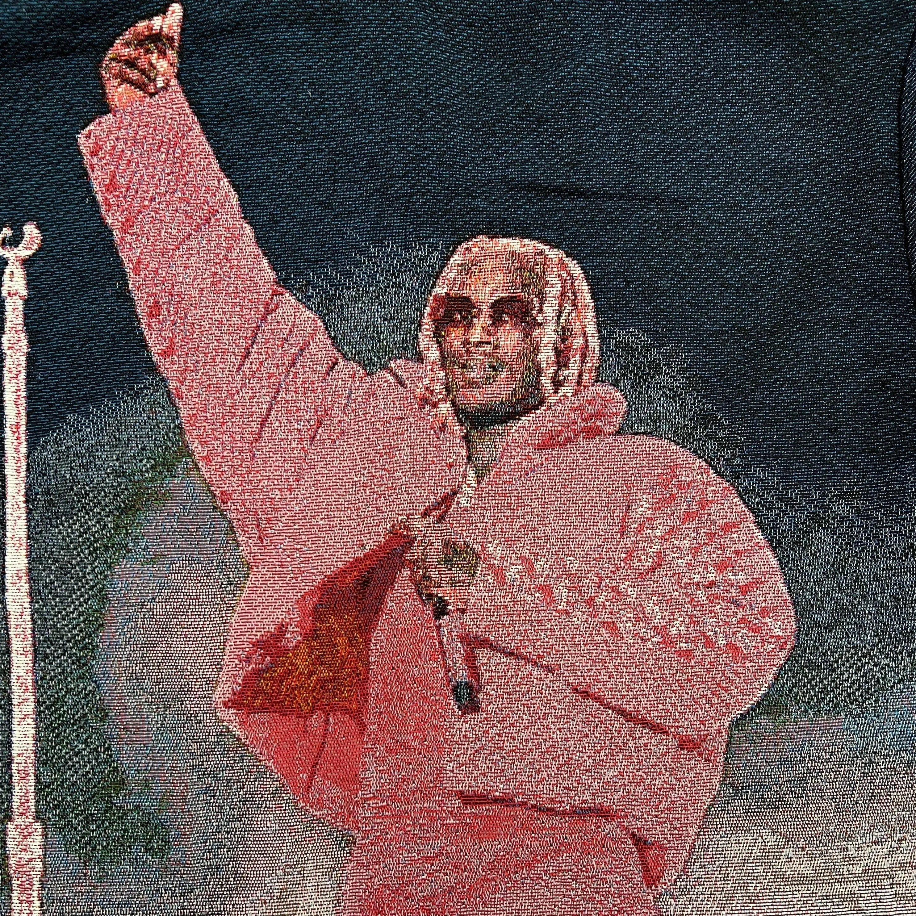 PINK THUG TAPESTRY HOODIE