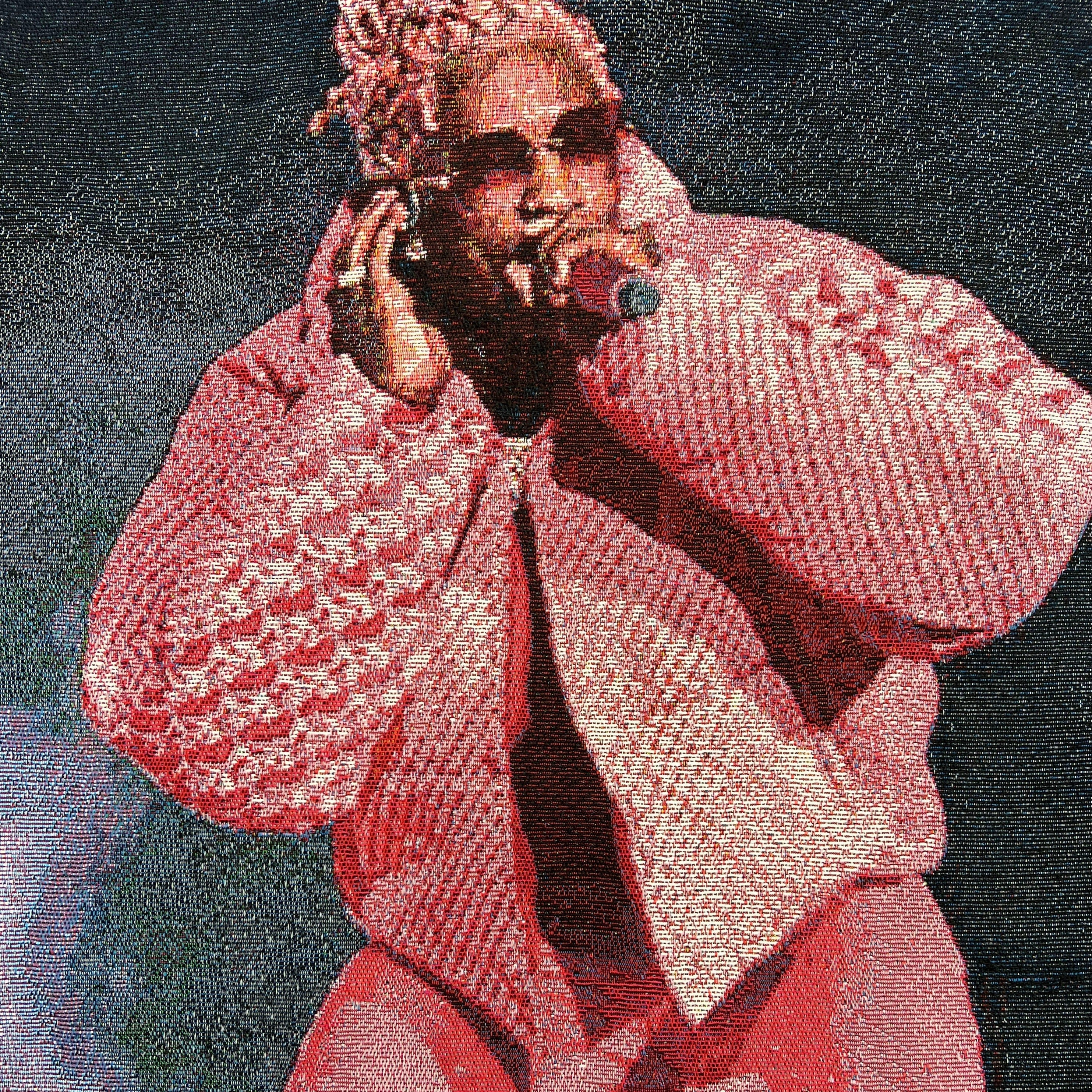 PINK THUG TAPESTRY HOODIE