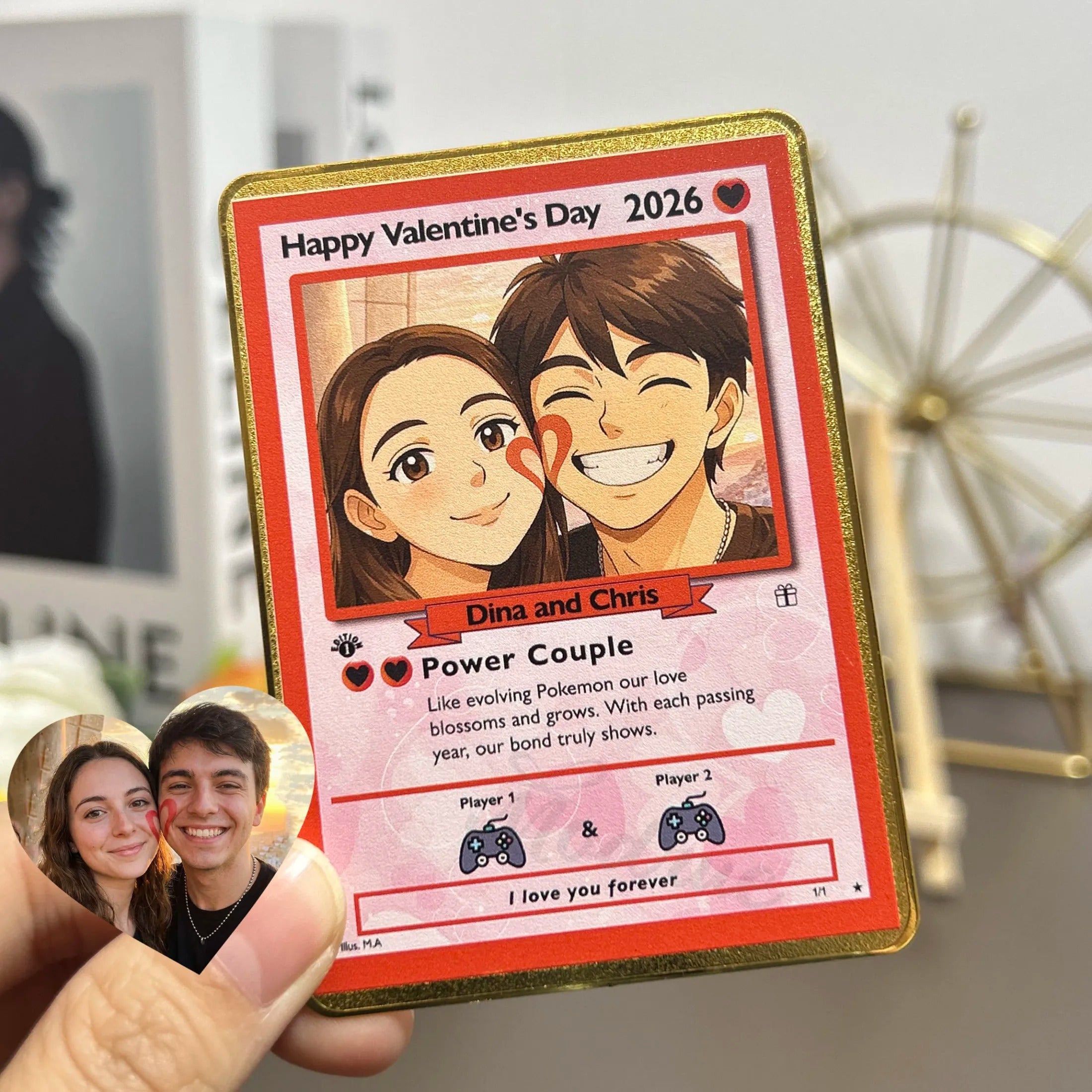 50% OFFđPersonalized Couple Anime Art Classic Card Pokecard