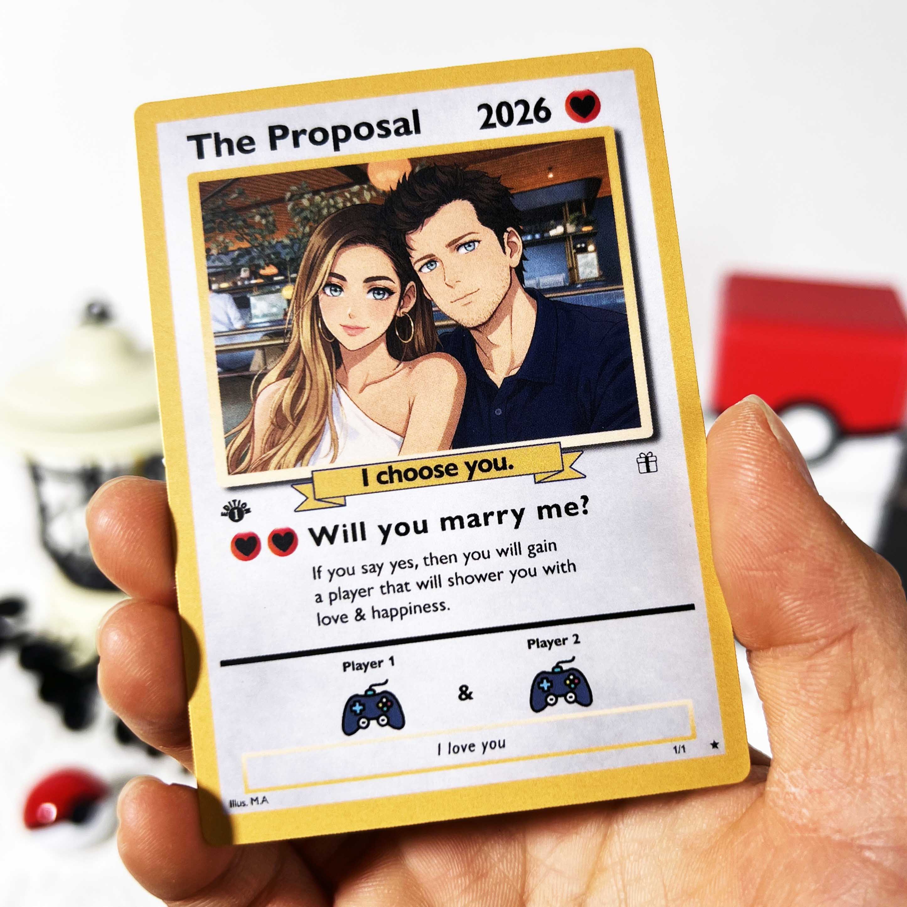 50% OFFđPersonalized Couple Anime Art Classic Card Pokecard