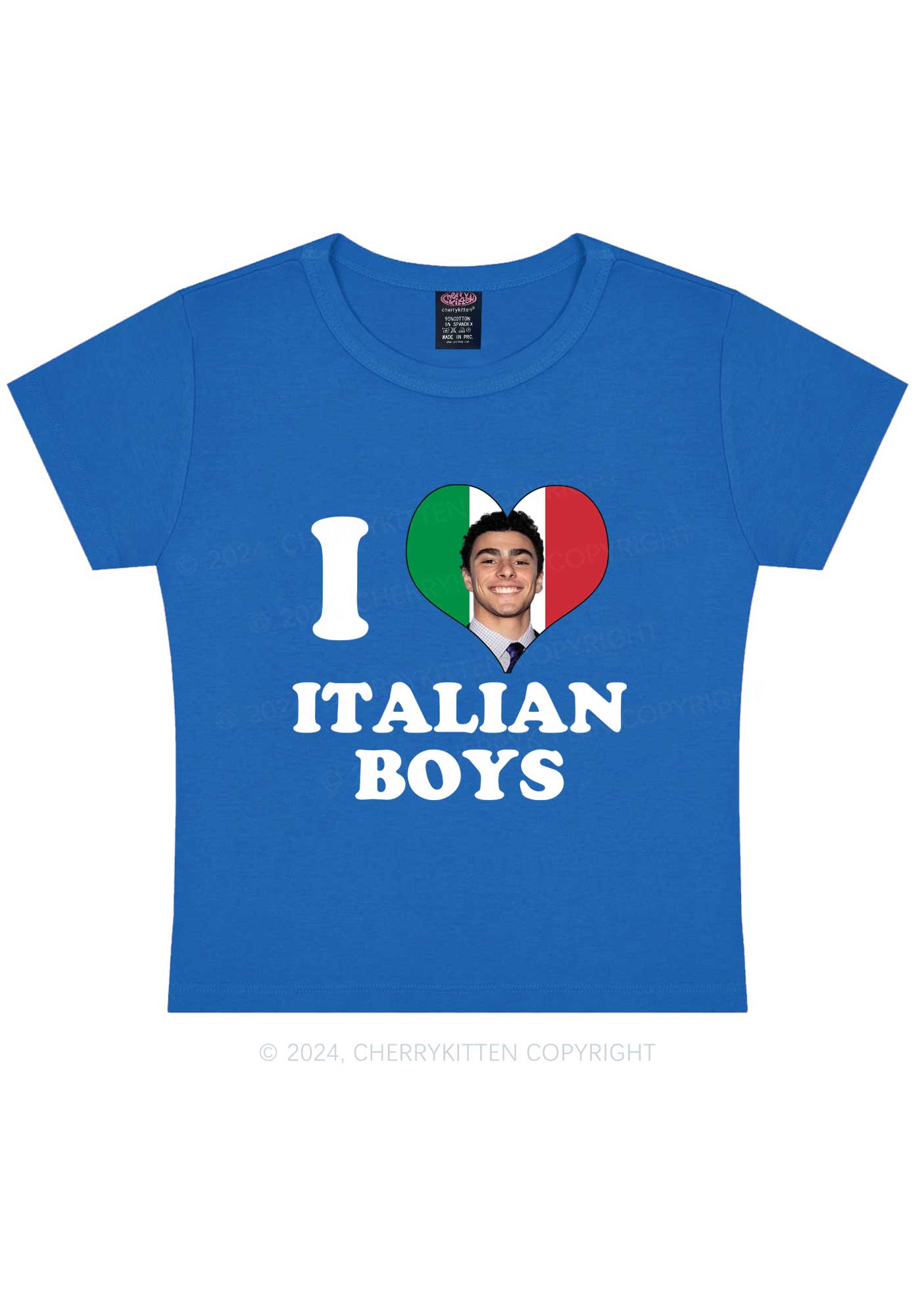 I Love Italian Luigi Y2K Baby Tee Cherrykitten