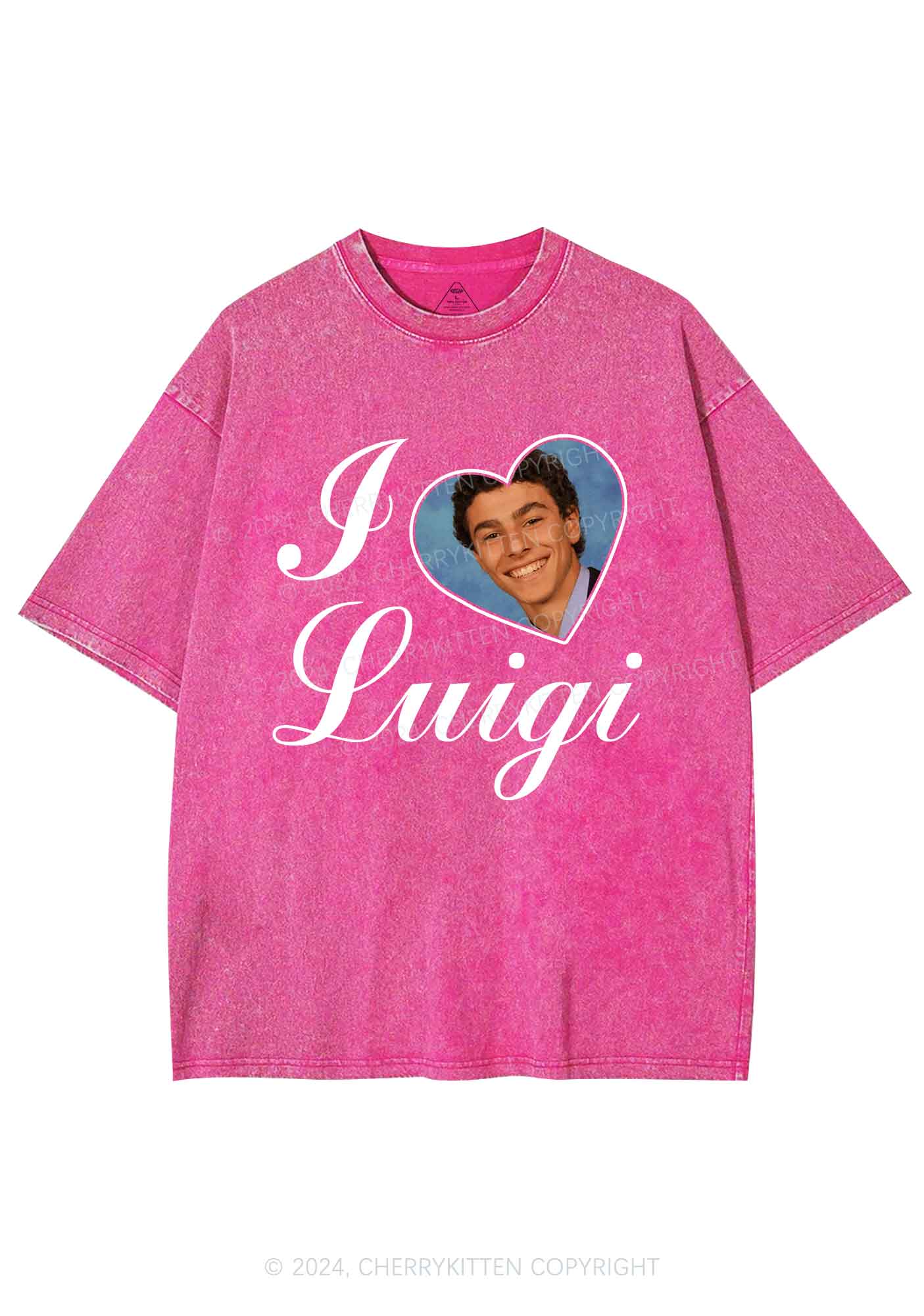 I Love Luigi Y2K Washed Tee Cherrykitten