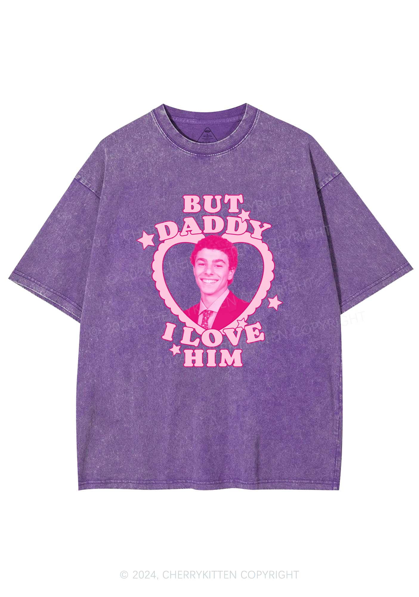 Daddy I Love Him Luigi Y2K Washed Tee Cherrykitten