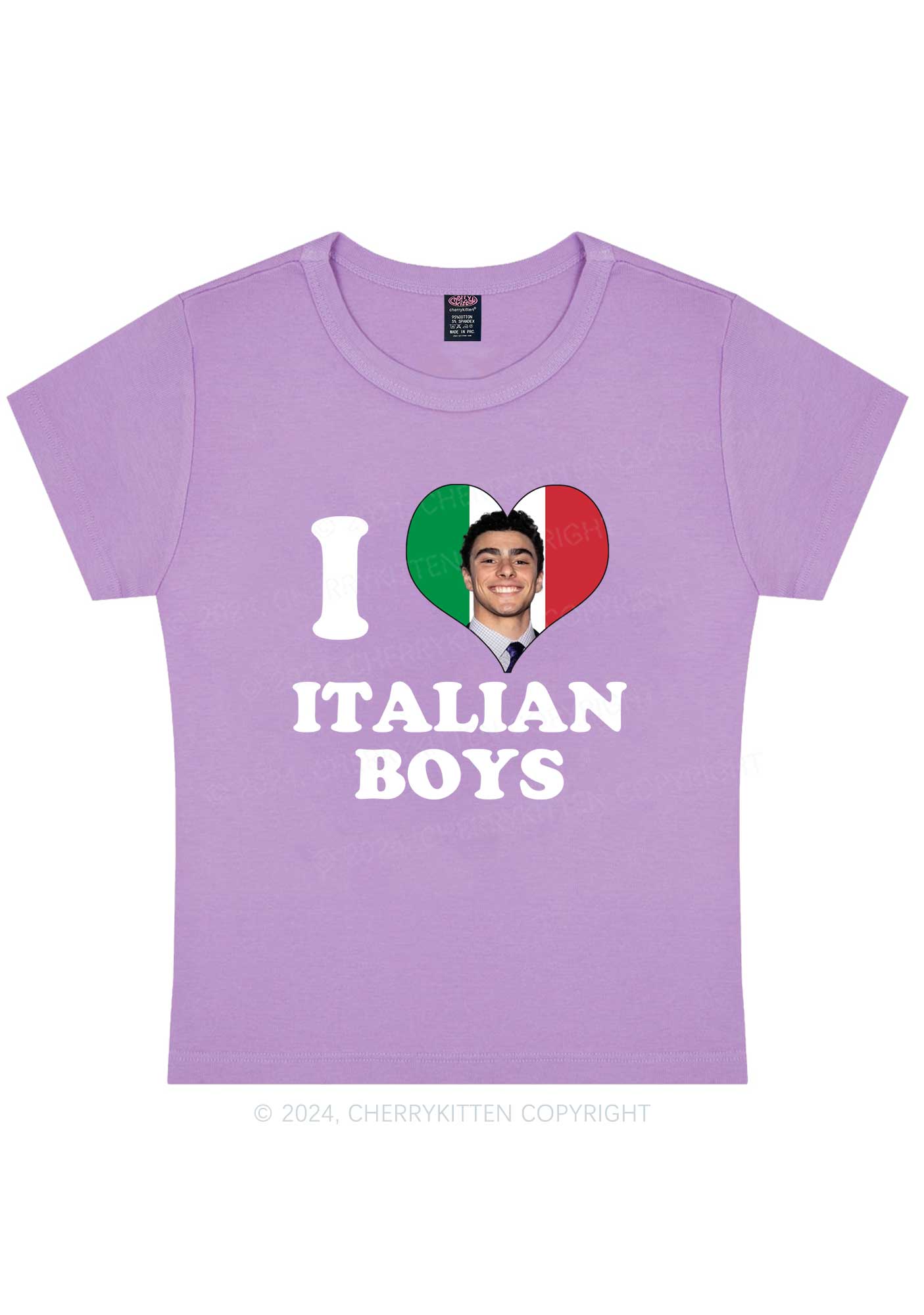 I Love Italian Luigi Y2K Baby Tee Cherrykitten