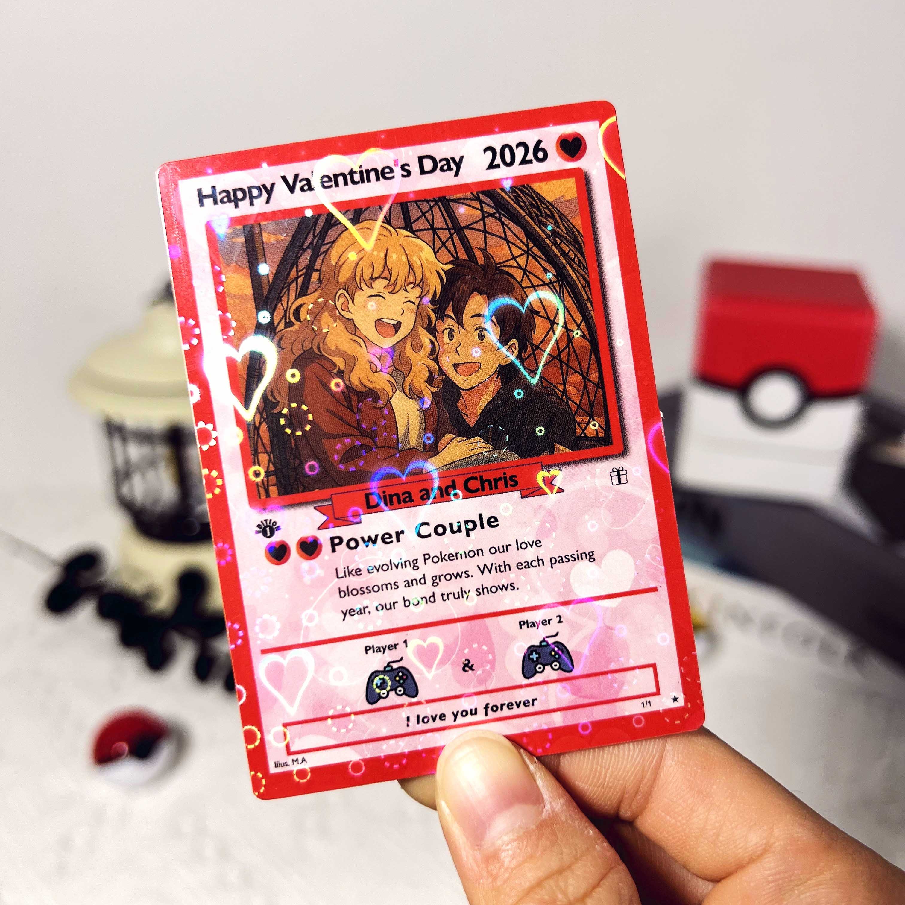 50% OFF💕Personalized Couple Anime Art Classic Card Pokecard
