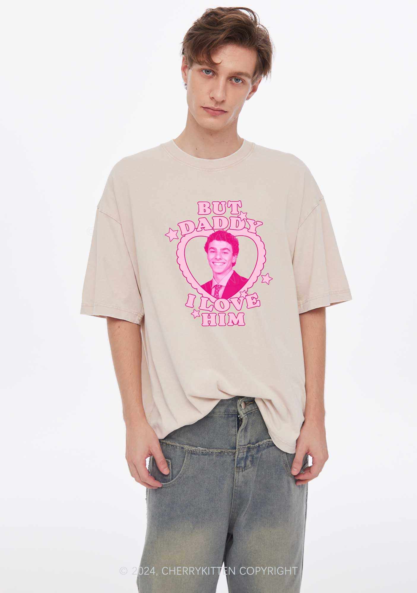 Daddy I Love Him Luigi Y2K Washed Tee Cherrykitten