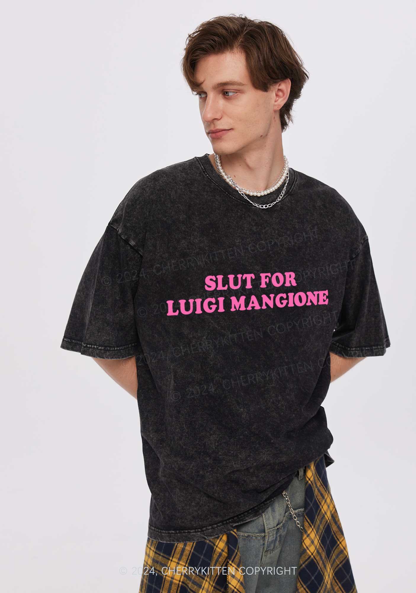 Slxt For Luigi Y2K Washed Tee Cherrykitten