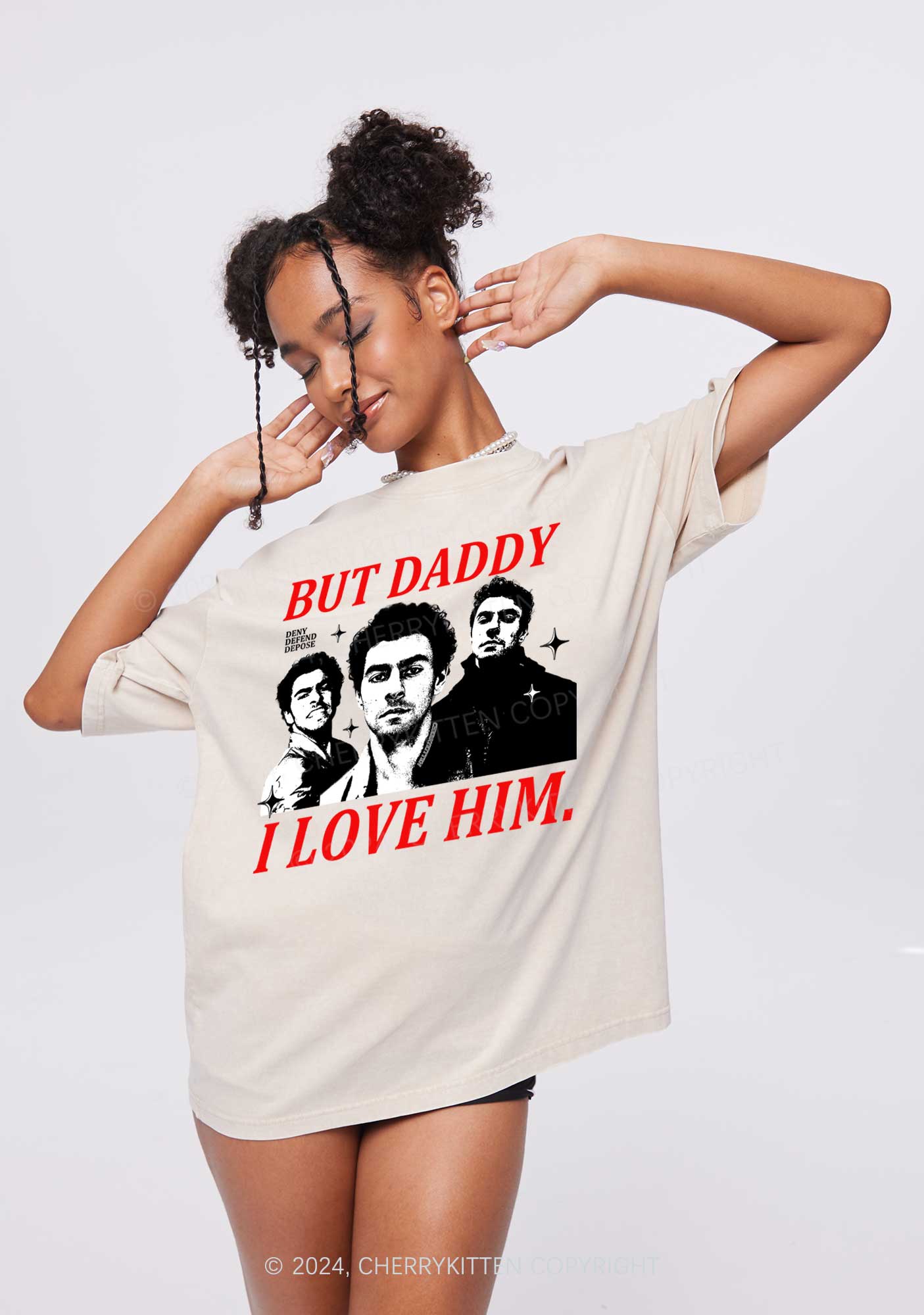 Daddy I Love Luigi Y2K Washed Tee Cherrykitten