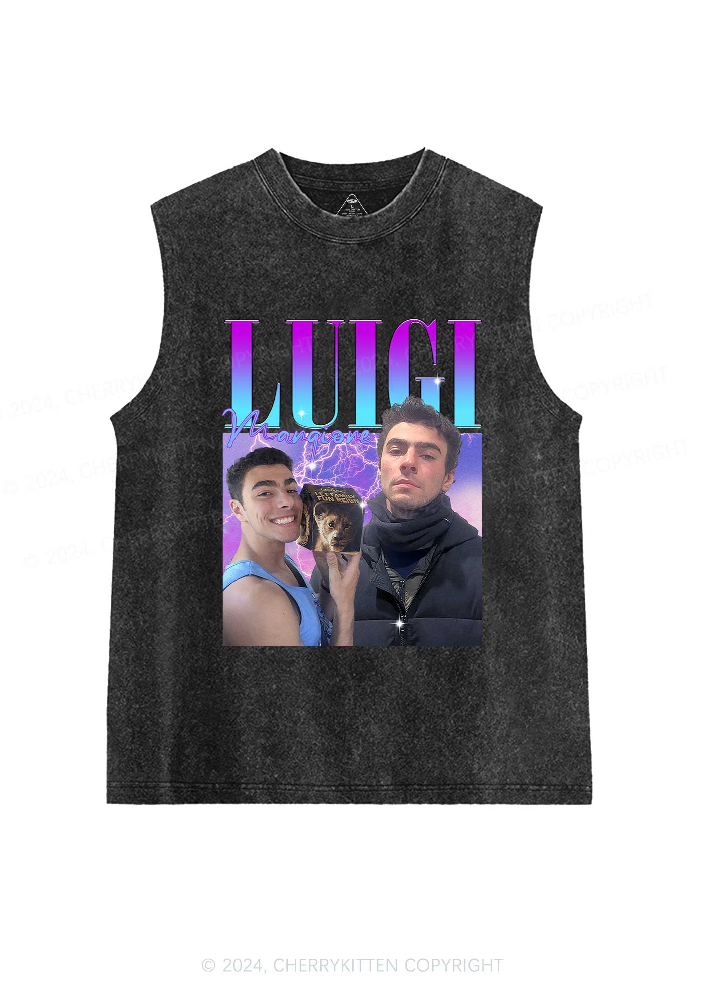 Purple Luigi Y2K Washed Tank Cherrykitten