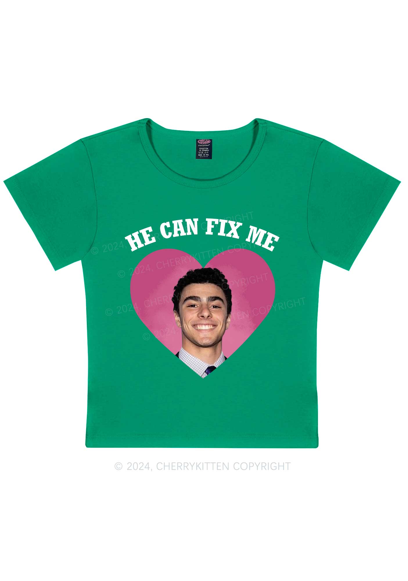 Fix Me Luigi Y2K Baby Tee Cherrykitten