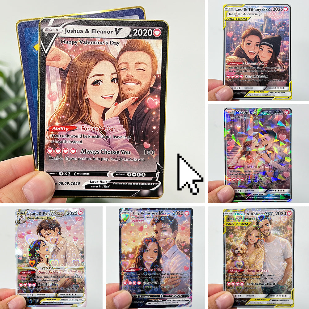 50% OFF💕Personalized Couple Anime Art Pokecard Trading Card
