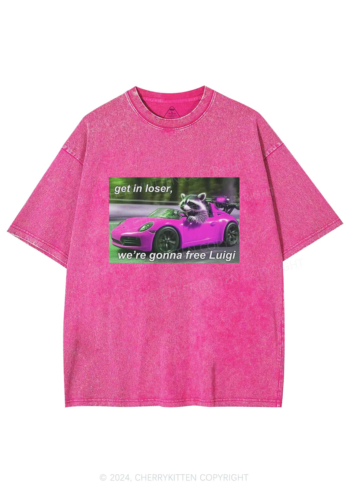 Get In Loser Free Him Y2K Washed Tee Cherrykitten