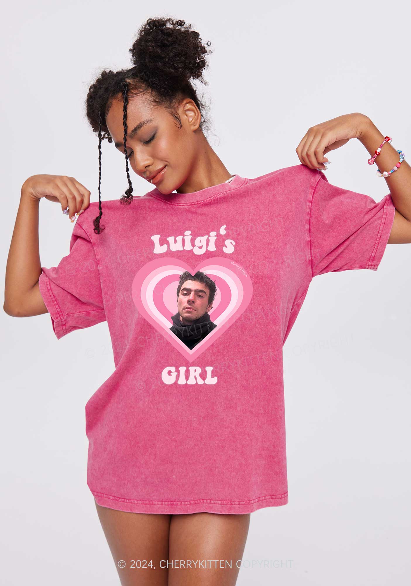 Luigis Girl Y2K Washed Tee Cherrykitten