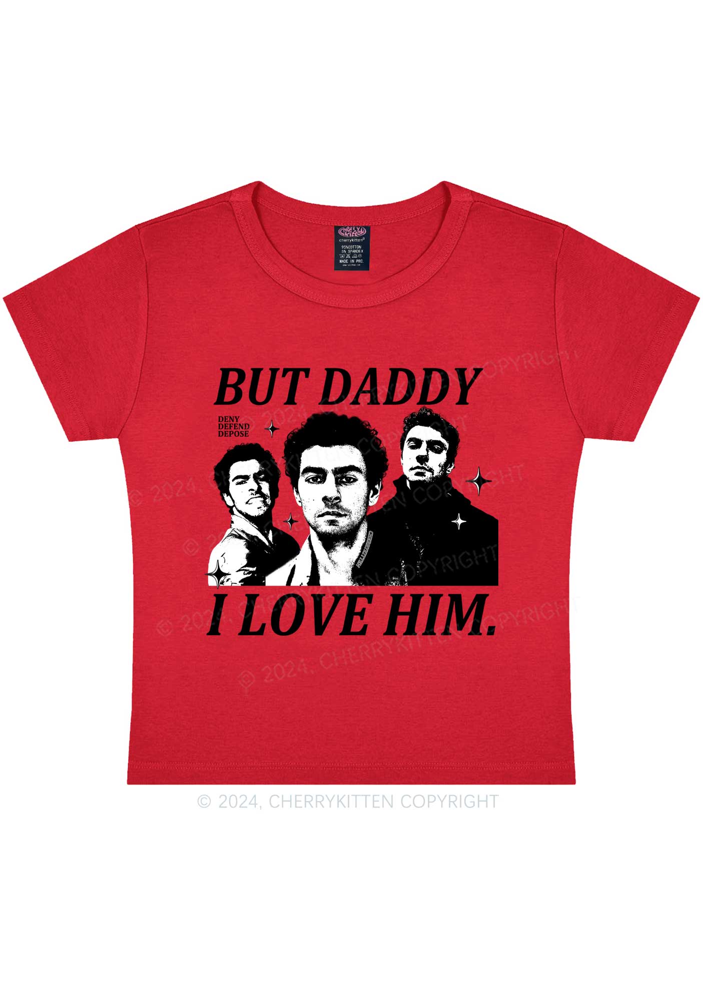 Daddy I Love Luigi Y2K Baby Tee Cherrykitten