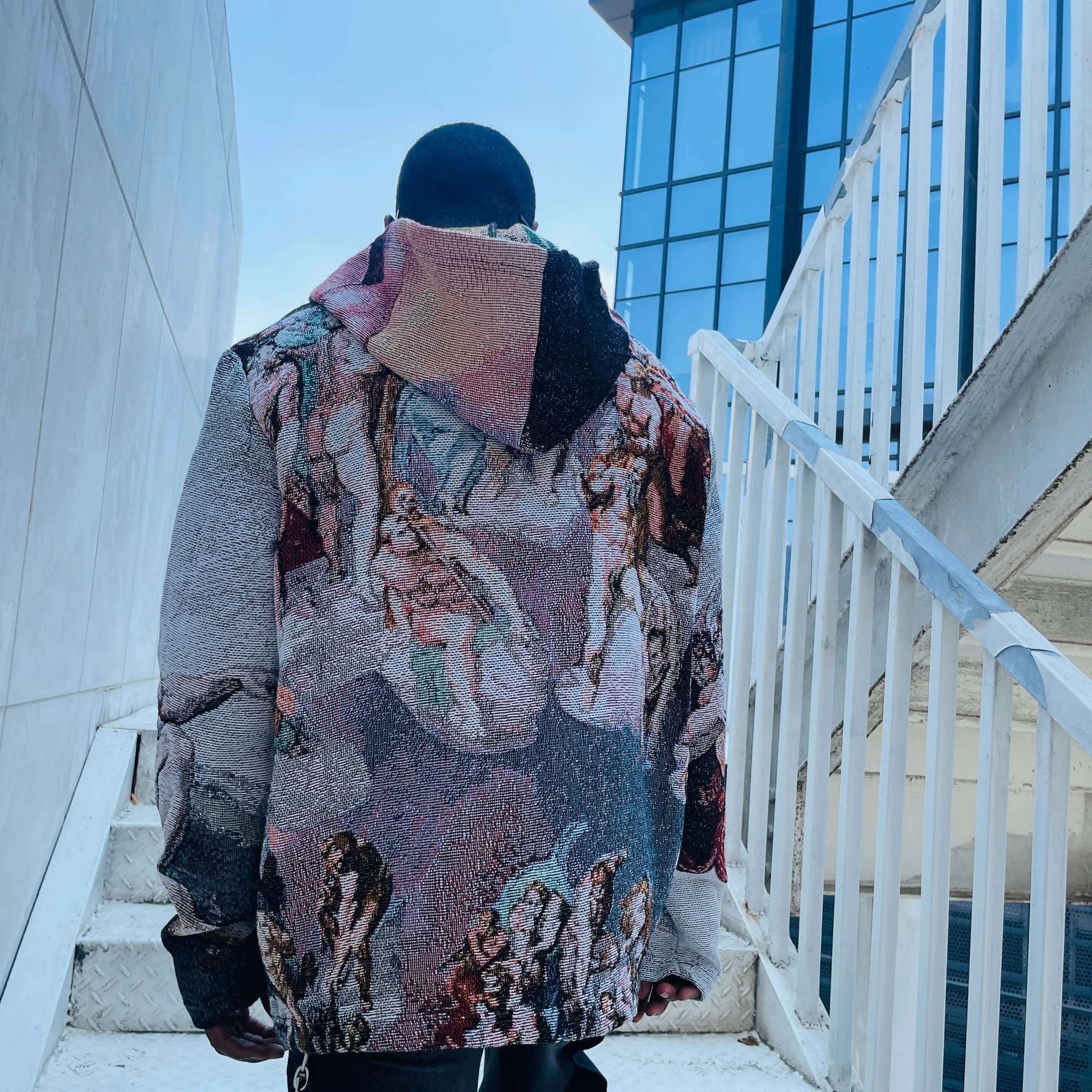 CREATION OF ADAM WOVEN TAPESTRY HOODIE