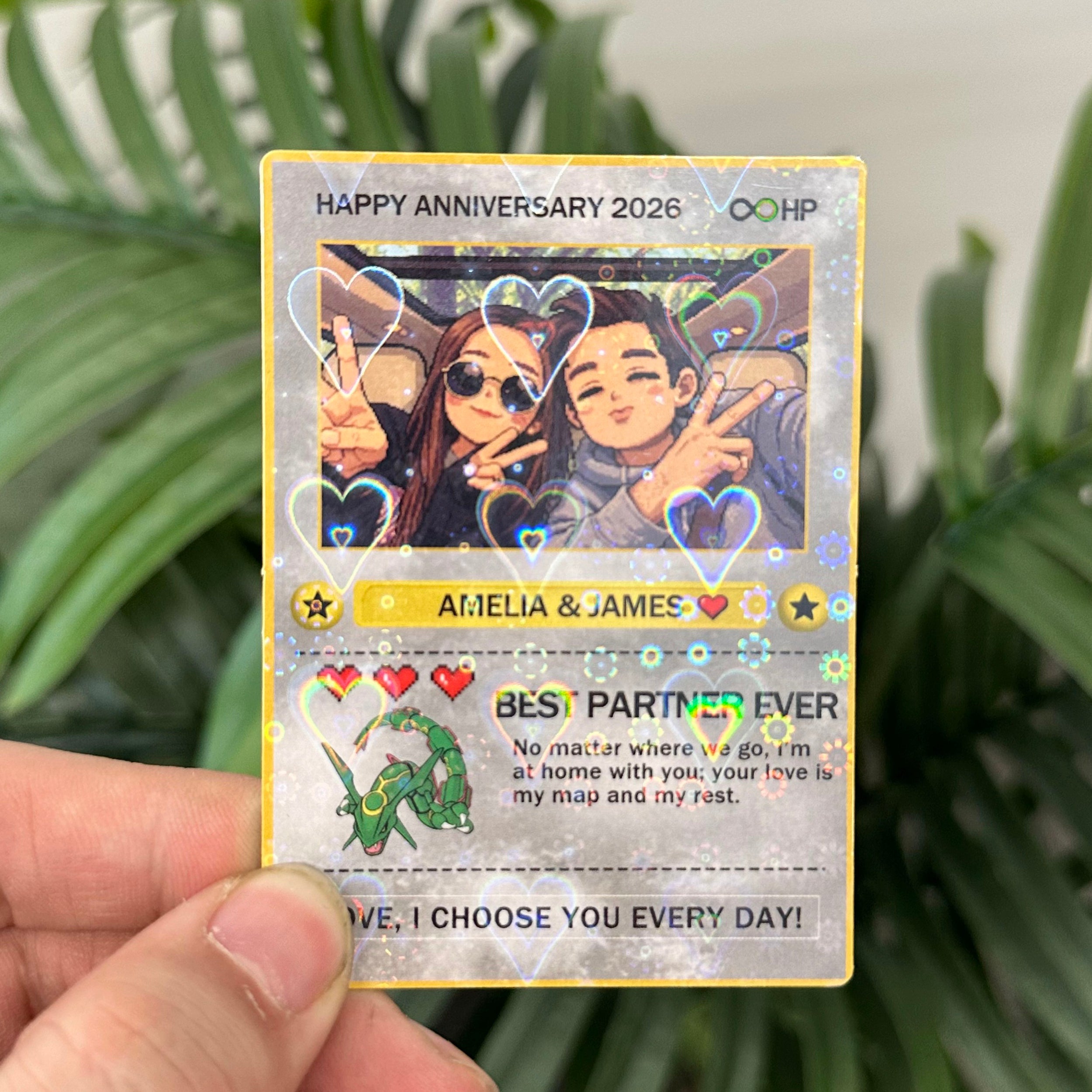 50% OFF💕Personalized Couple Pixel Anime Art Classic Card Pokecard
