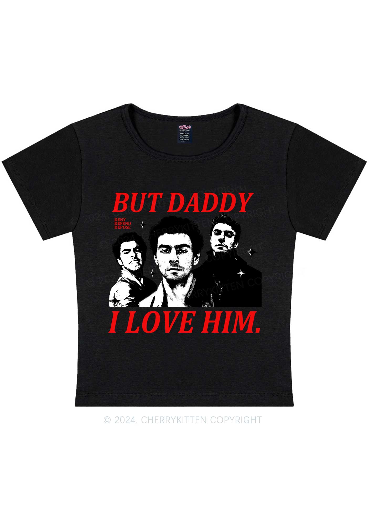 Daddy I Love Luigi Y2K Baby Tee Cherrykitten