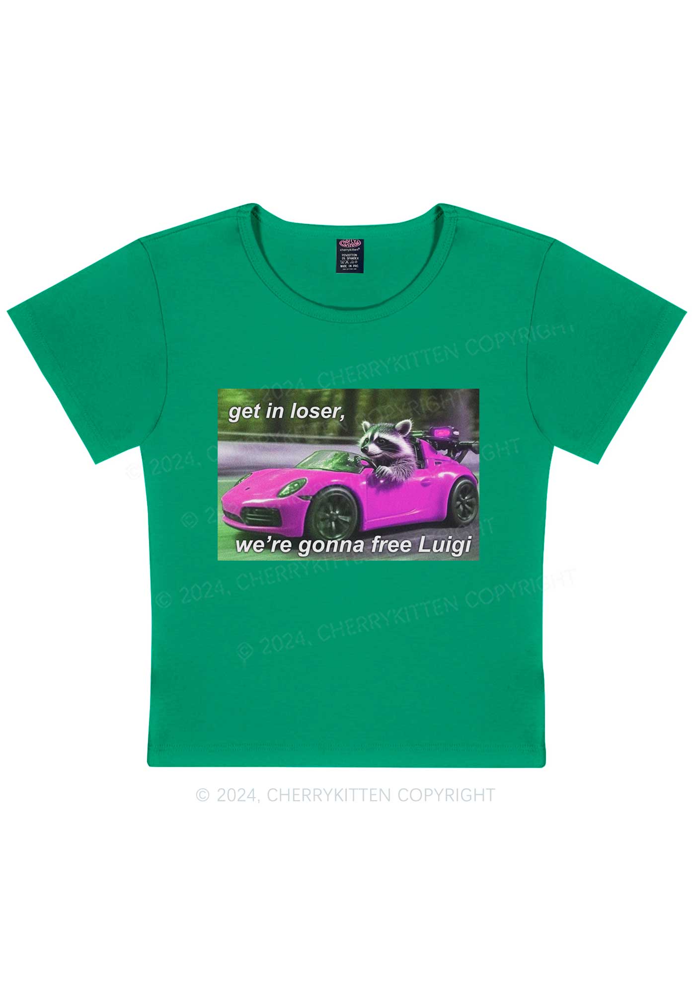 Get In Loser Free Him Y2K Baby Tee Cherrykitten