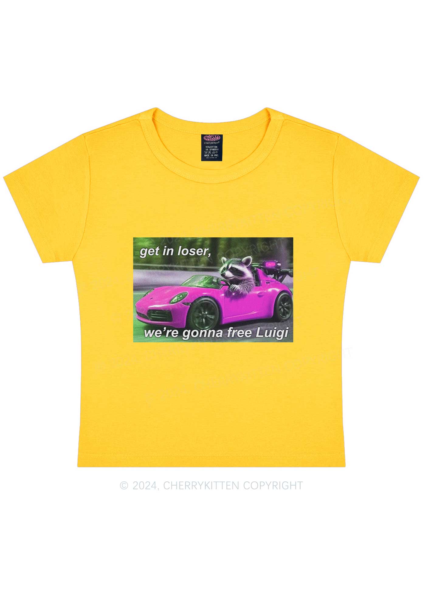 Get In Loser Free Him Y2K Baby Tee Cherrykitten