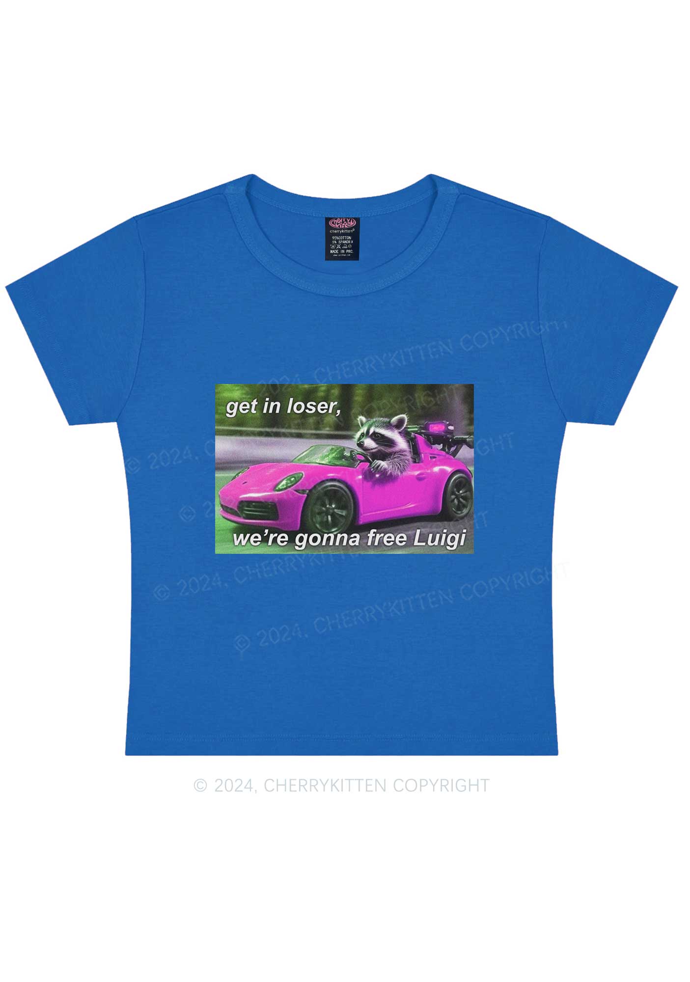 Get In Loser Free Him Y2K Baby Tee Cherrykitten