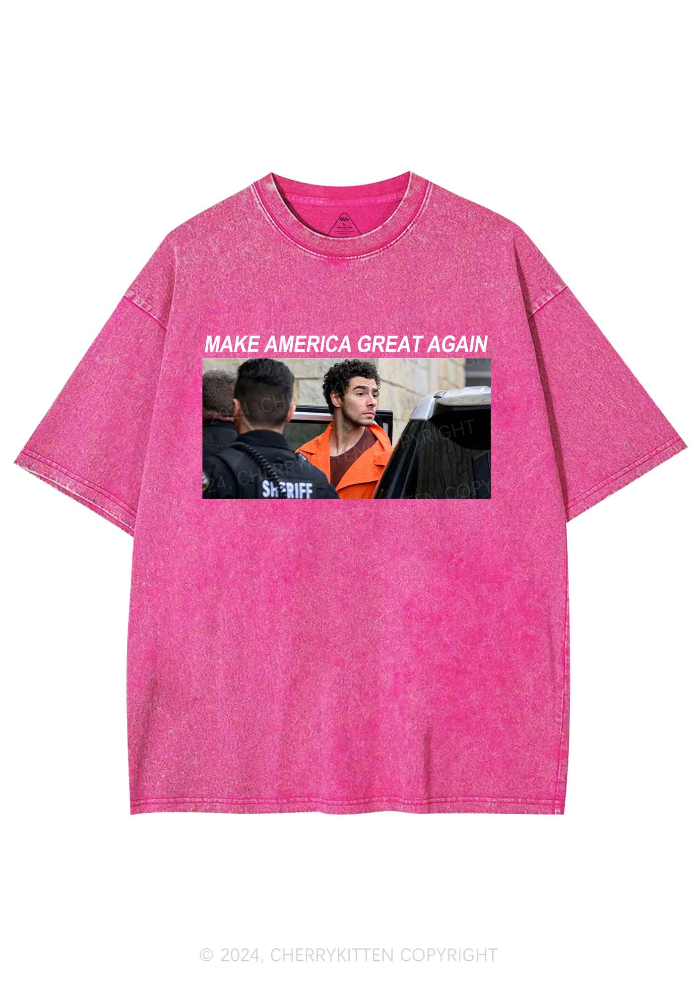 Luigi Arrested Y2K Washed Tee Cherrykitten