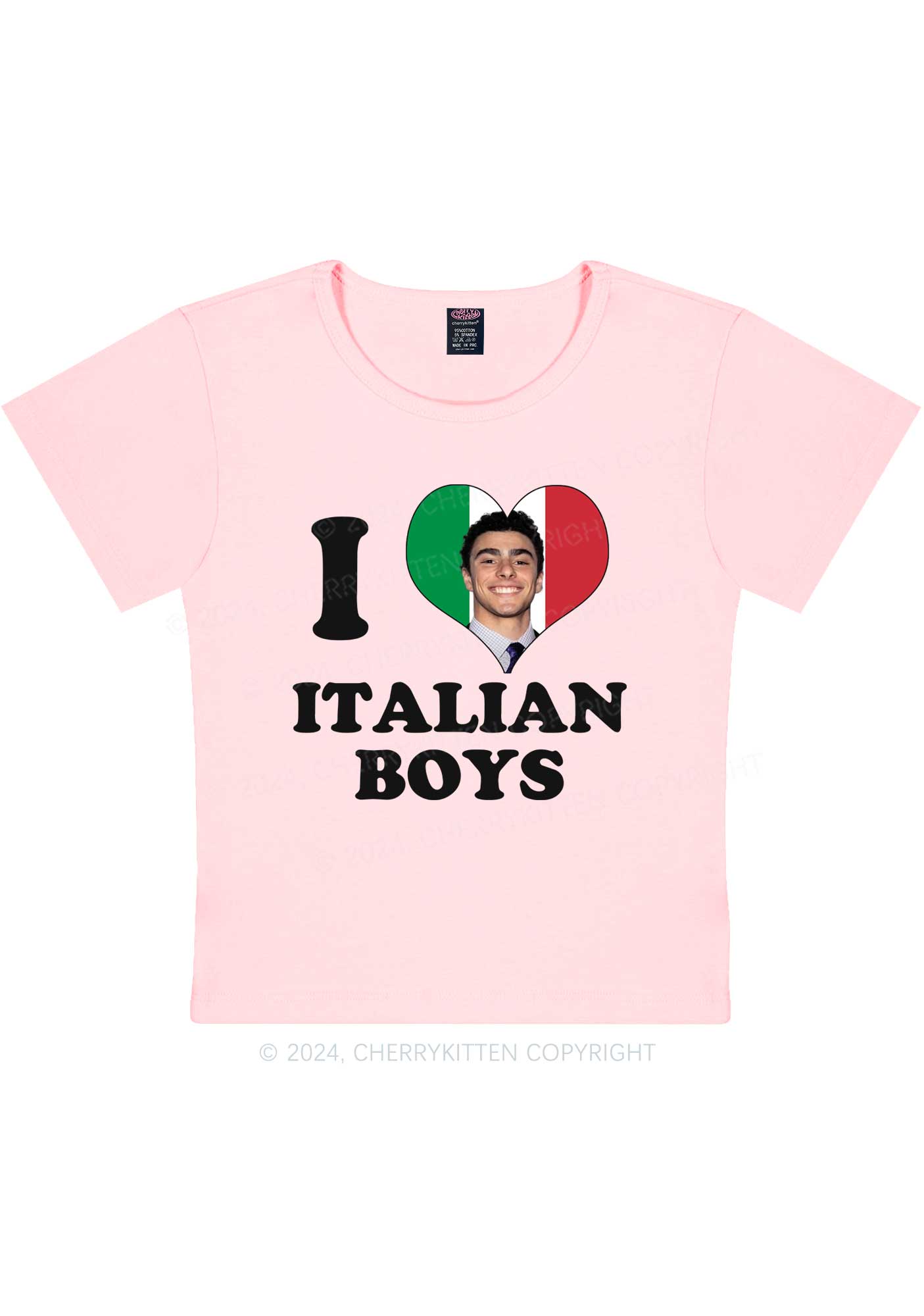 I Love Italian Luigi Y2K Baby Tee Cherrykitten