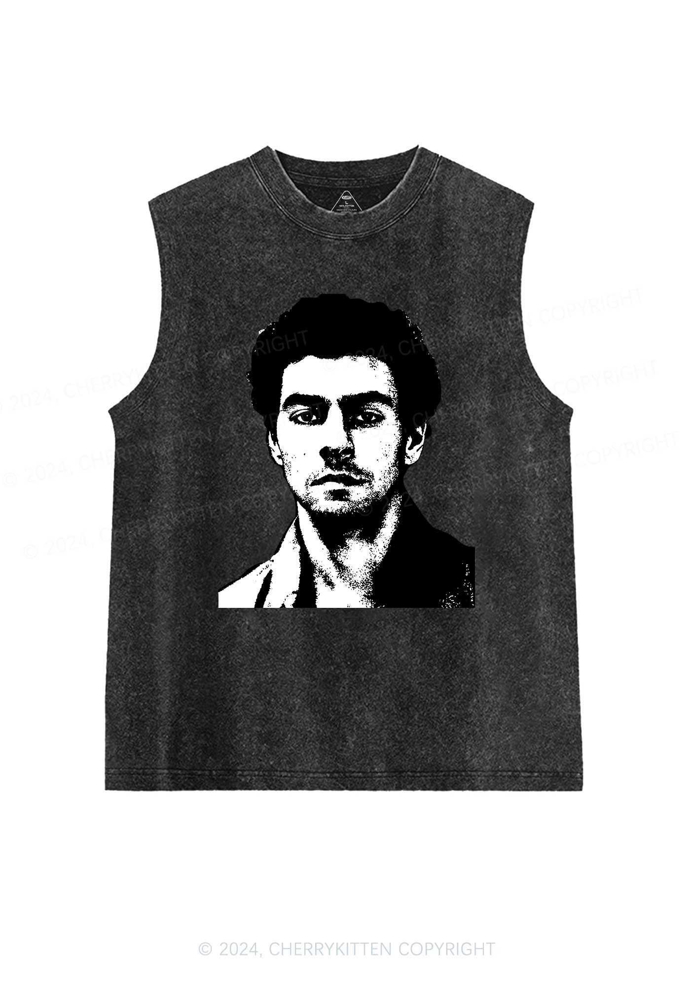 Luigi Portrait Y2K Washed Tank Cherrykitten